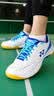 尤尼克斯（YONEX）羽毛球鞋yy入门级训练减震动力垫男女SHB101CR白/蓝 44码 实拍图