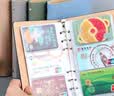 朗捷名片收纳册活页款卡片收纳夹信用卡会员卡片本便携式名片夹银行卡卡包大容量收集薄 浅蓝 实拍图