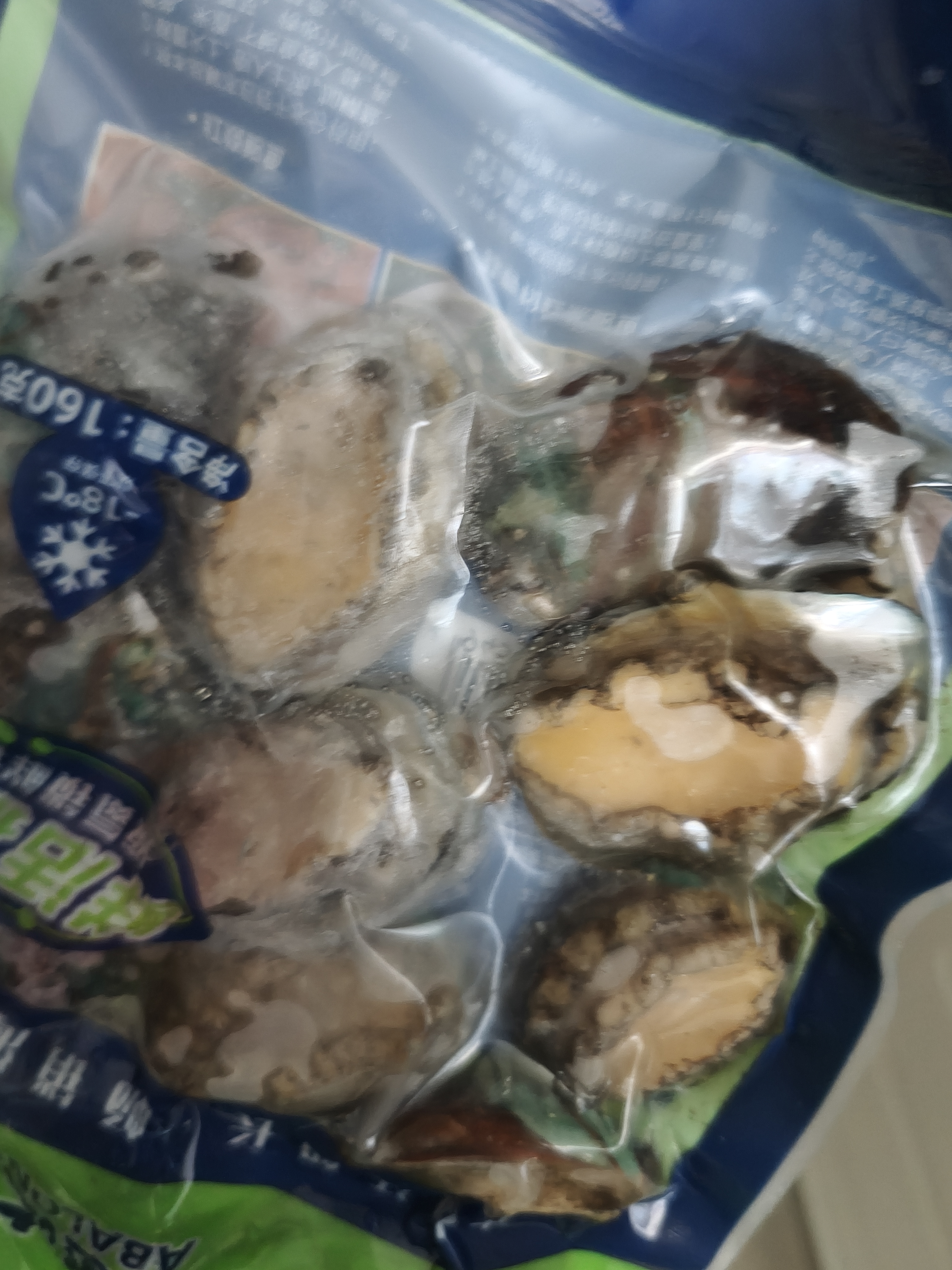 江船长冷冻鲍鱼 净重160g(10-15粒)袋装 火锅食材 海鲜生鲜 实拍图