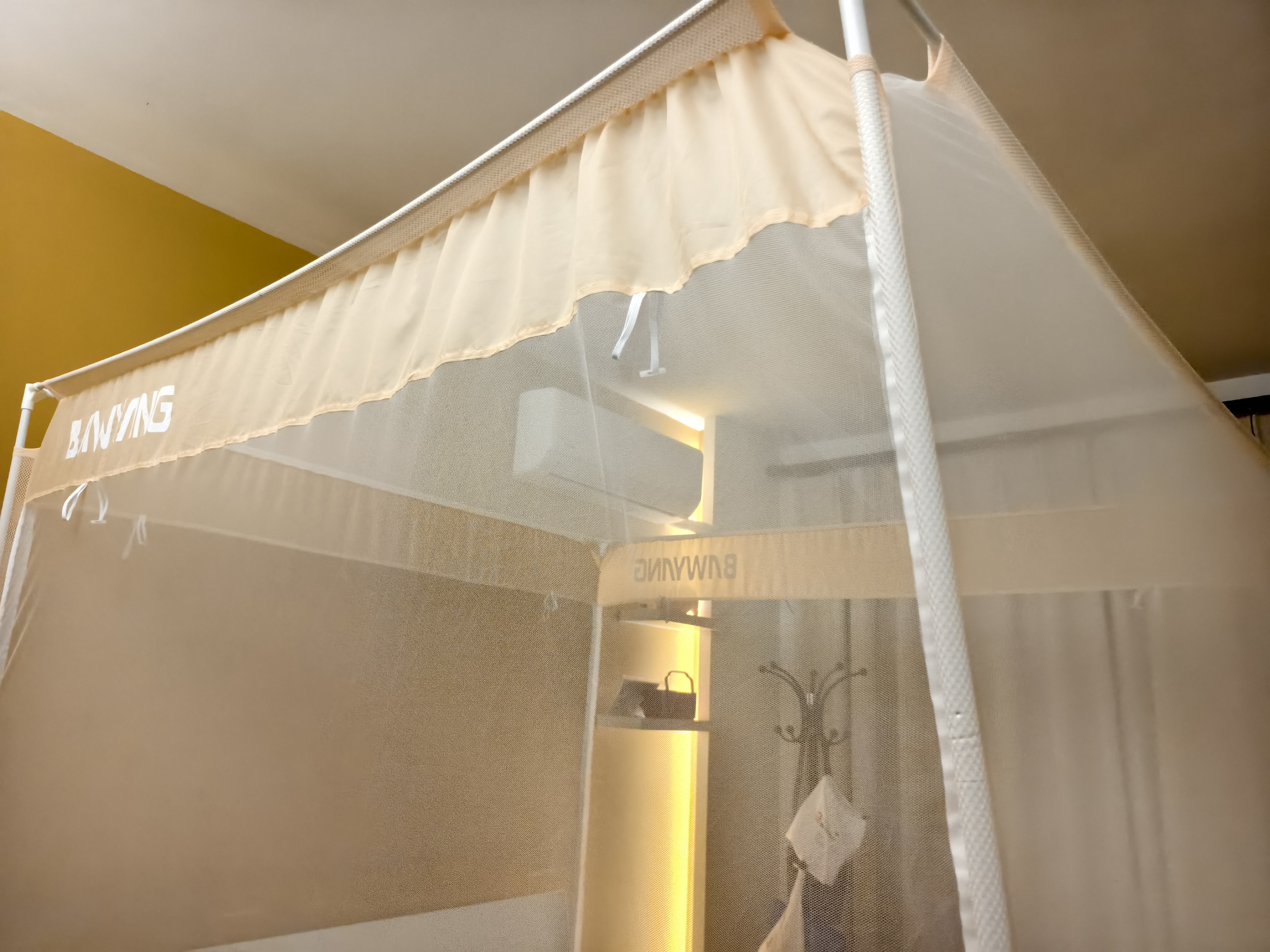 La TorrettaA类婴儿宝宝防摔蚊帐家用三开门加密防掉坐床方顶蚊帐1.8/1.5米床 实拍图