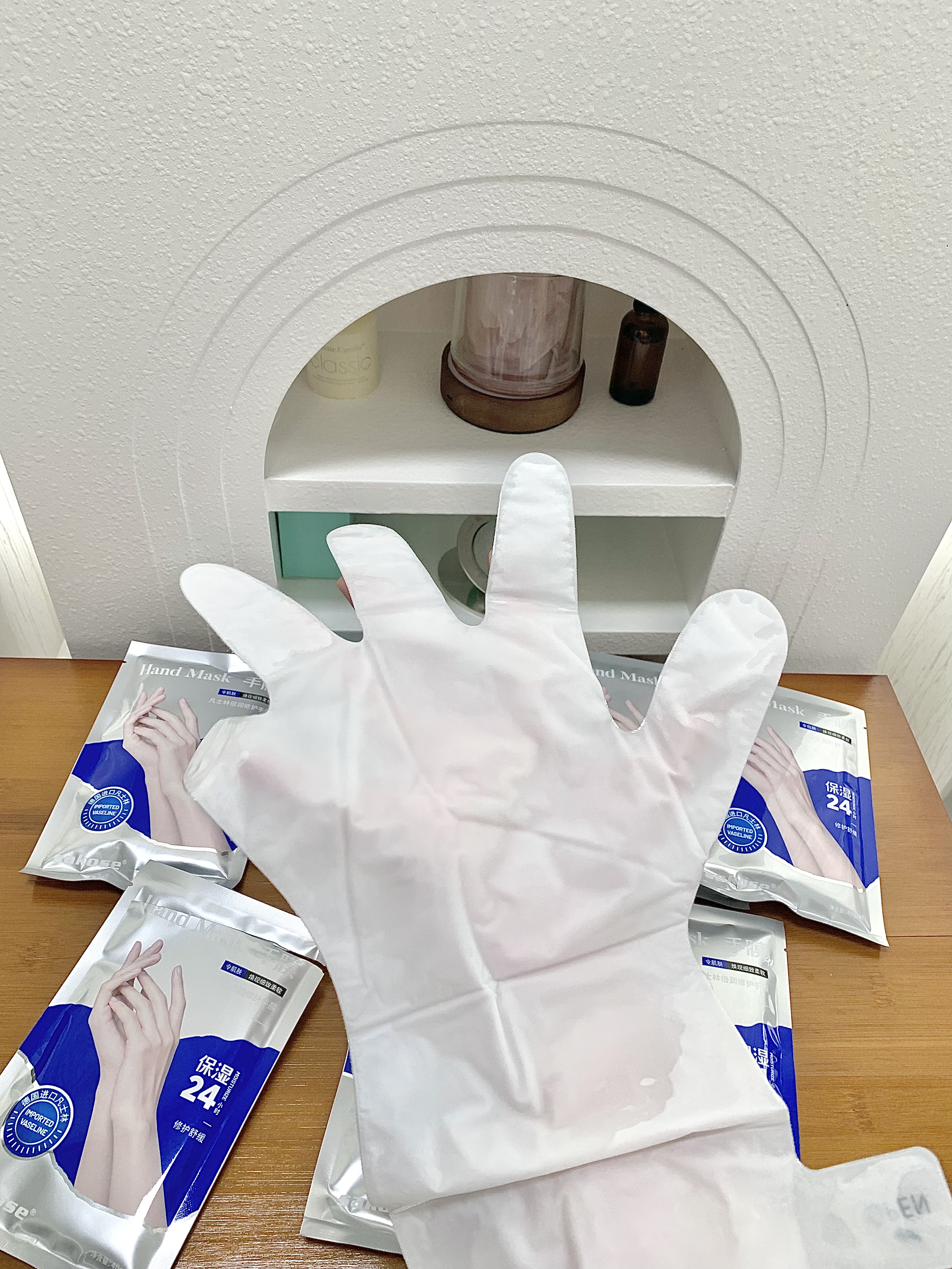 sakose凡士林修护手膜8包16片手部护手霜套保湿补水淡化细纹去死皮角质 实拍图