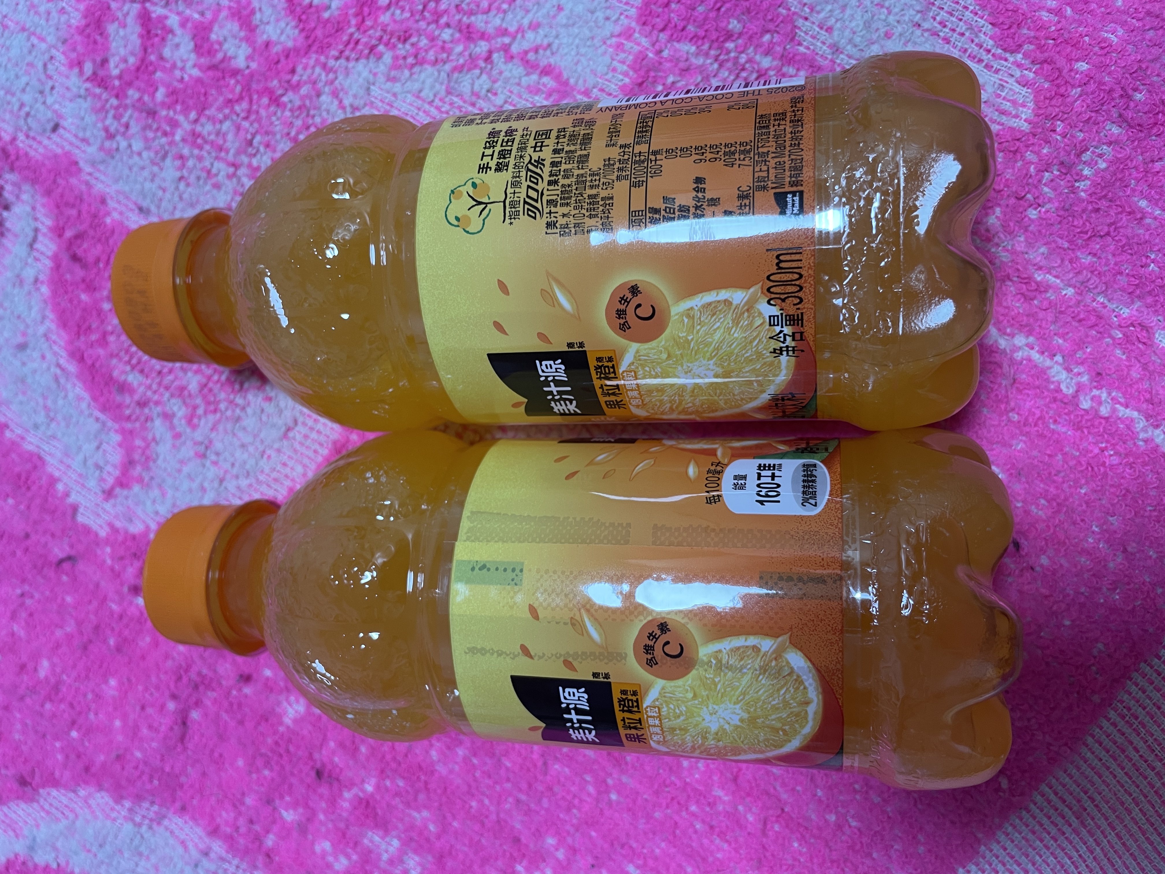 可口可乐（Coca-Cola）美汁源 果粒橙 橙汁果汁饮料 300ml*12瓶 实拍图