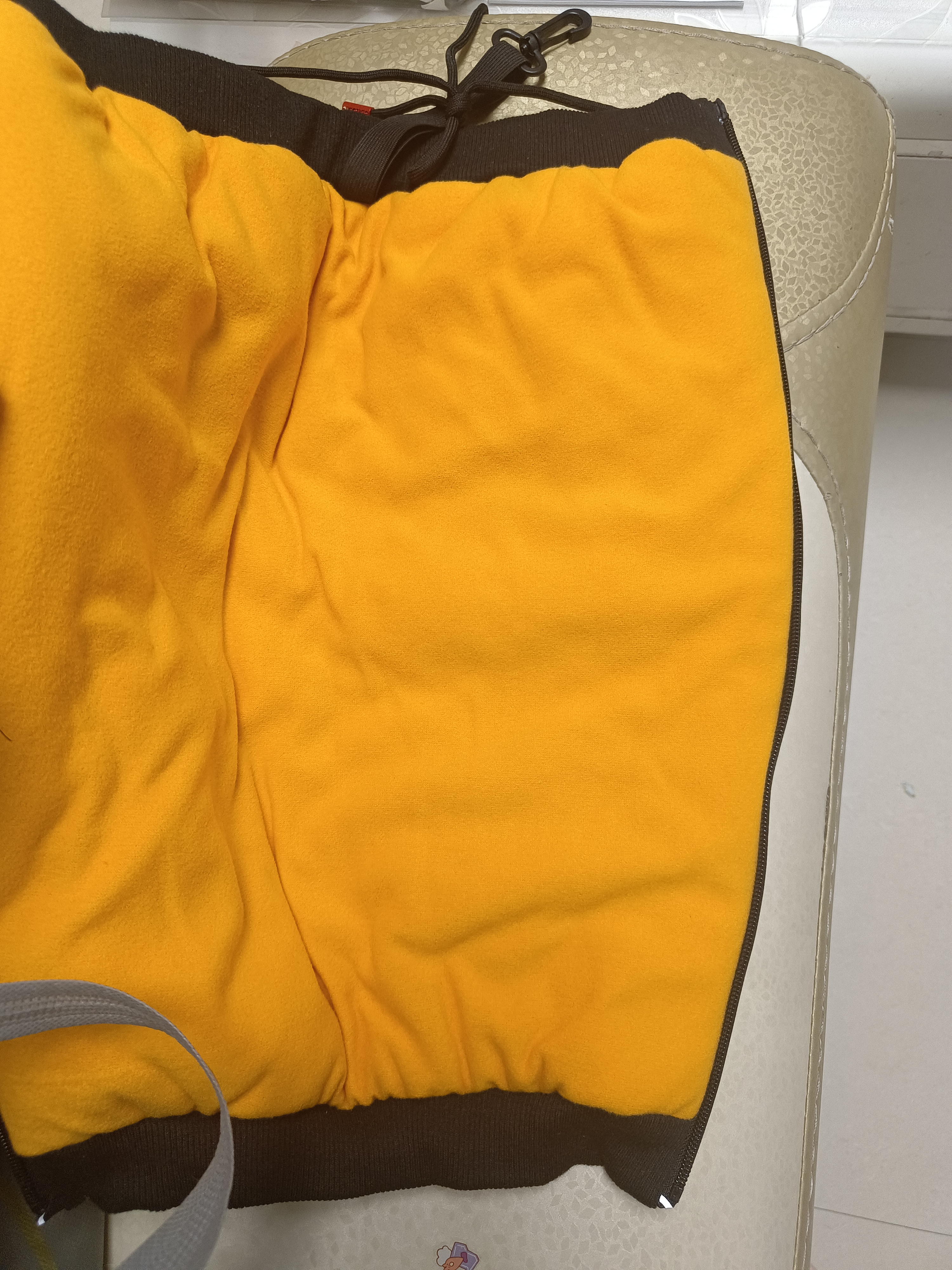 曼迪卡威（Mdikawe）摩托车护腿护膝保暖长筒套男女骑行儿童电动车防寒冬季外卖挡风 50cm 女性/儿童黄金绒 2只装 实拍图