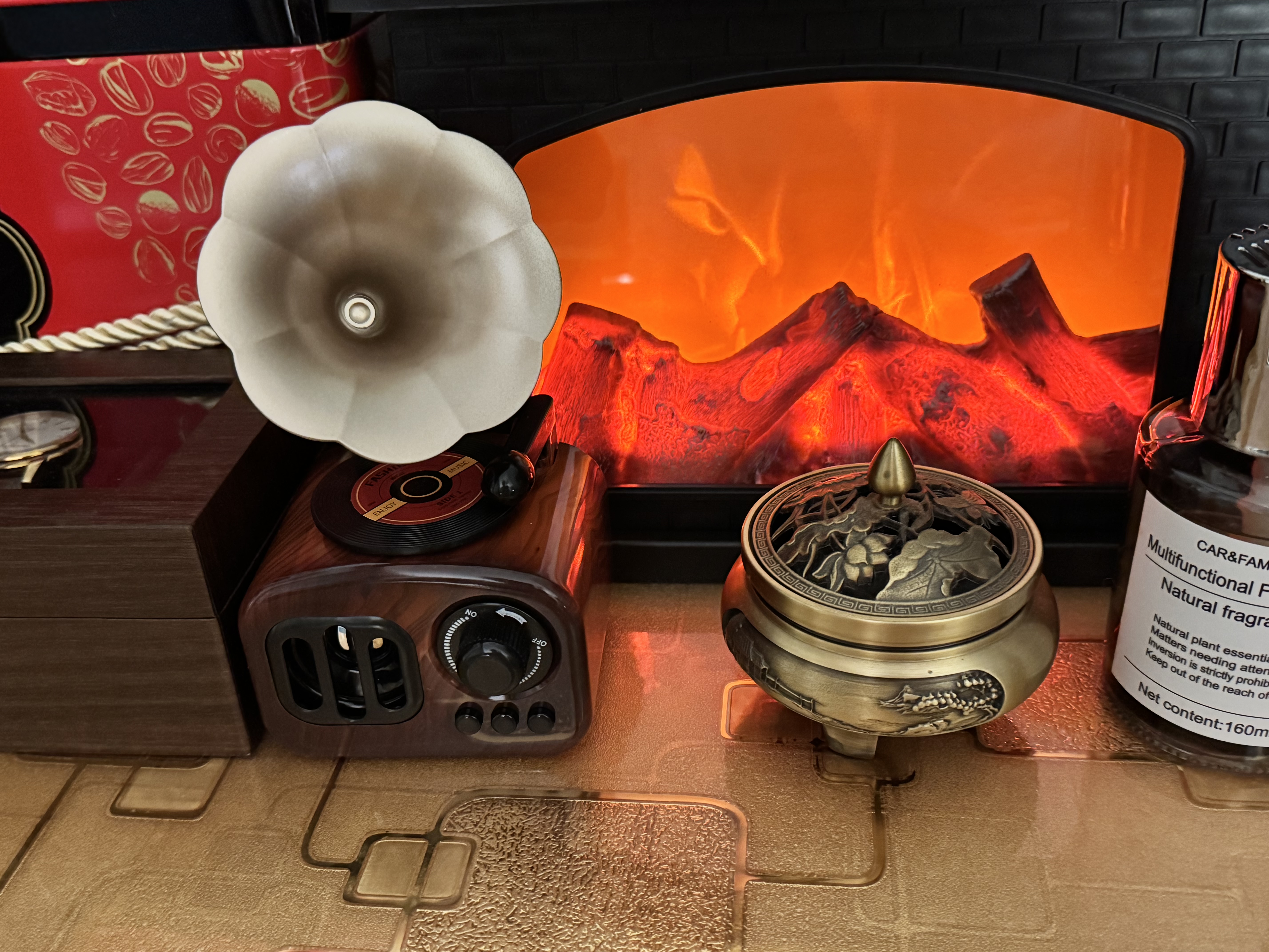 TaTanice复古留声机音乐盒客厅小众装饰桌面摆件儿童创意玩具女孩生日礼物 实拍图