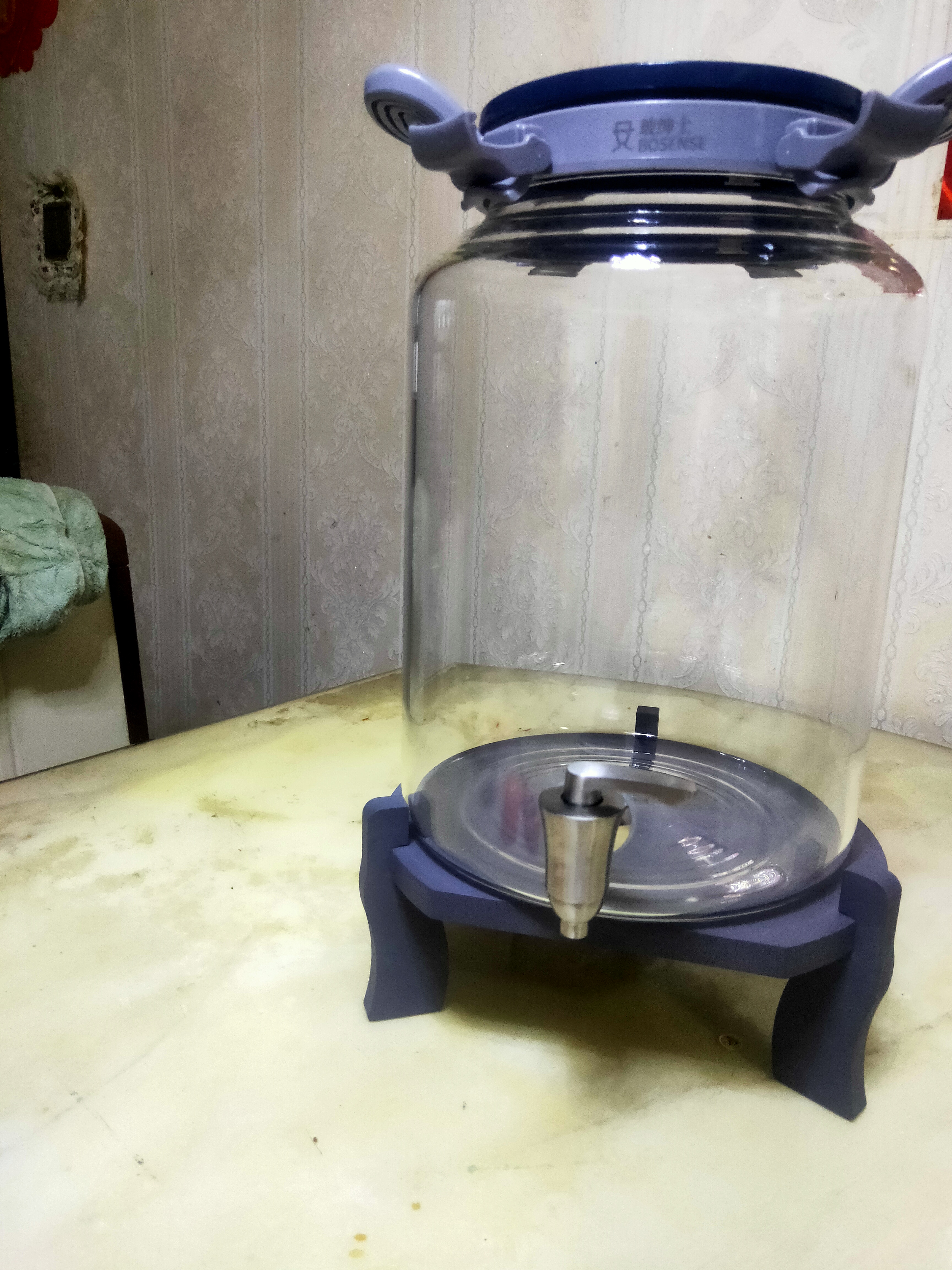 玻绅士泡酒容器泡酒专用瓶泡酒玻璃瓶高硼硅泡酒瓶玻璃酒坛大容量泡酒瓶 【热销款】20斤B款(10升)+升级陶瓷芯龙头+底座 实拍图