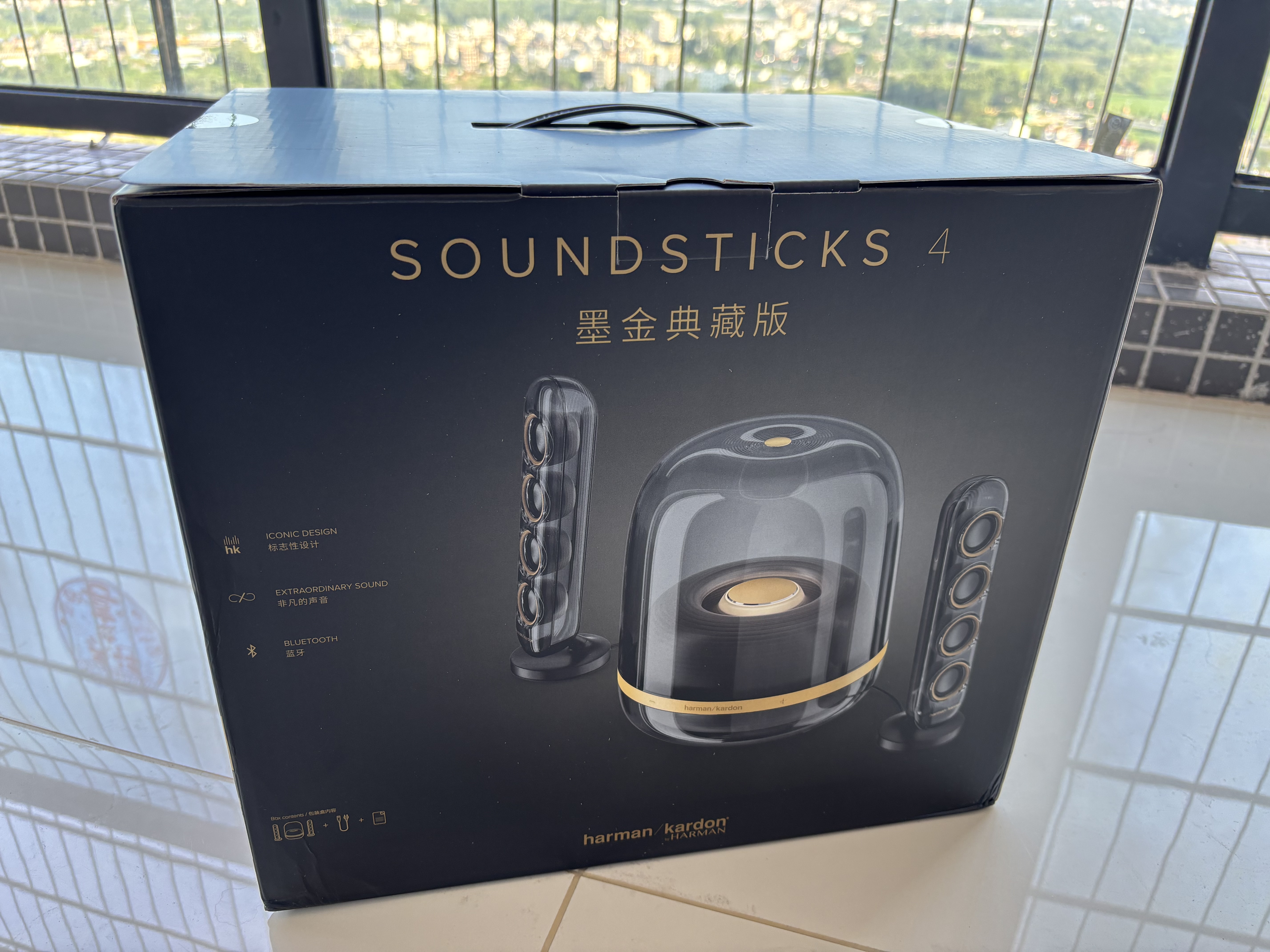 哈曼卡顿音乐水晶4 墨金典藏版 Hifi 蓝牙音箱 2.1桌面音响【开学季好礼】居家艺术 家居轻奢 实拍图