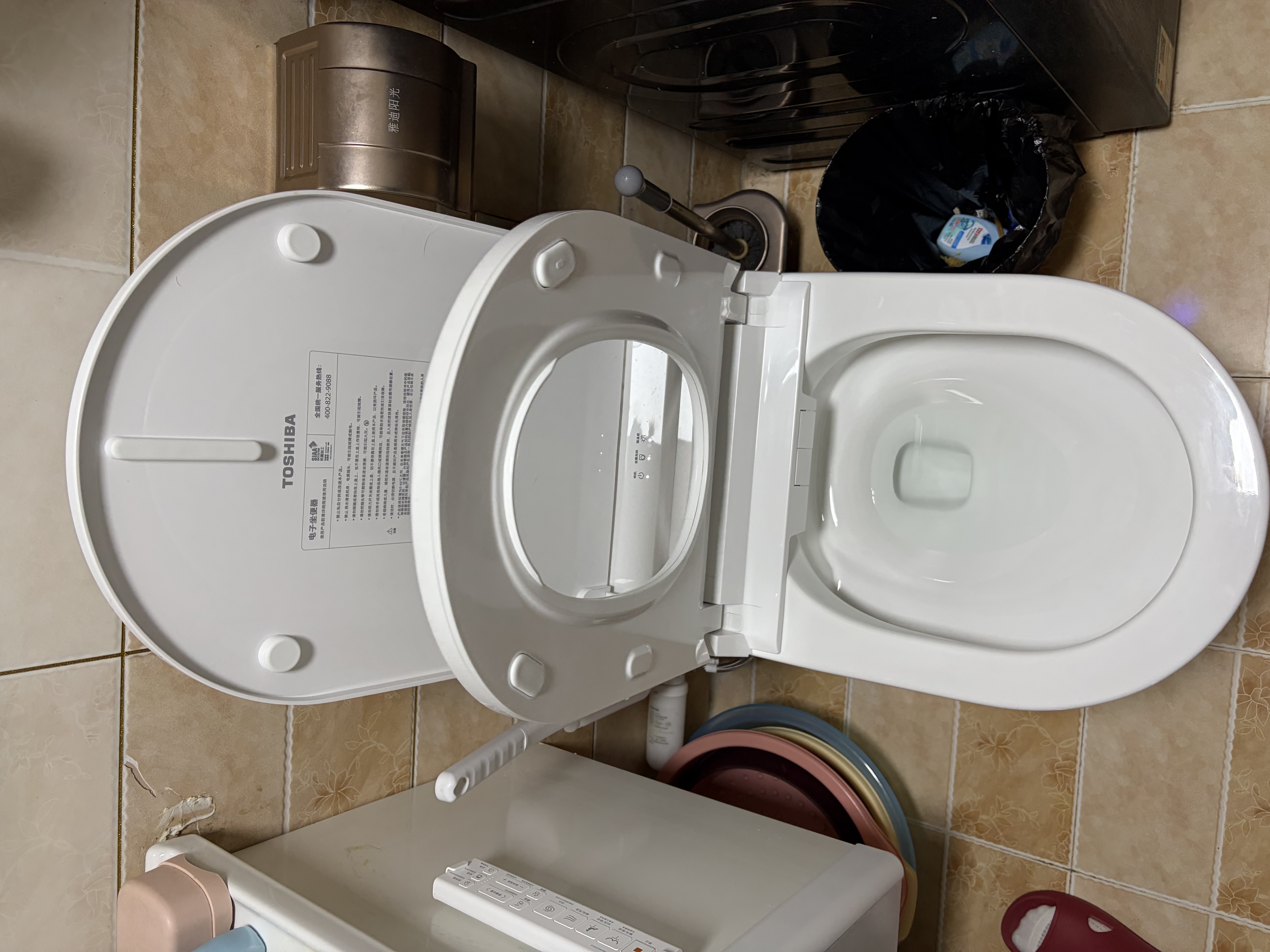 东芝（TOSHIBA）智能马桶小海豚A415全域U型感应自动翻圈翻盖305mm【包送装拆旧】 实拍图