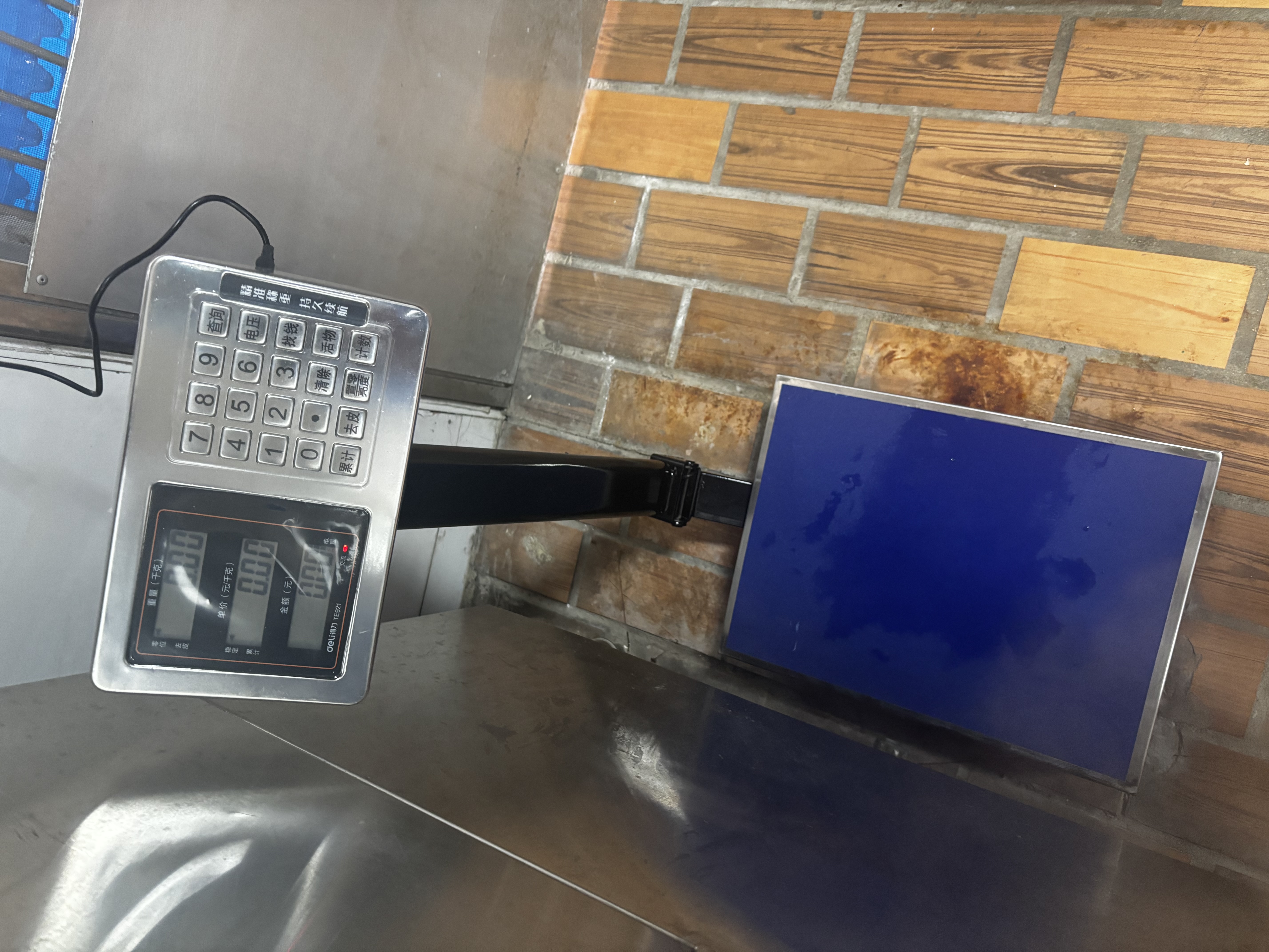 得力（deli）充电台秤电子秤商用高精度落地卖菜电子称货物磅秤计价大型工业用计数快递秤 TE921 实拍图