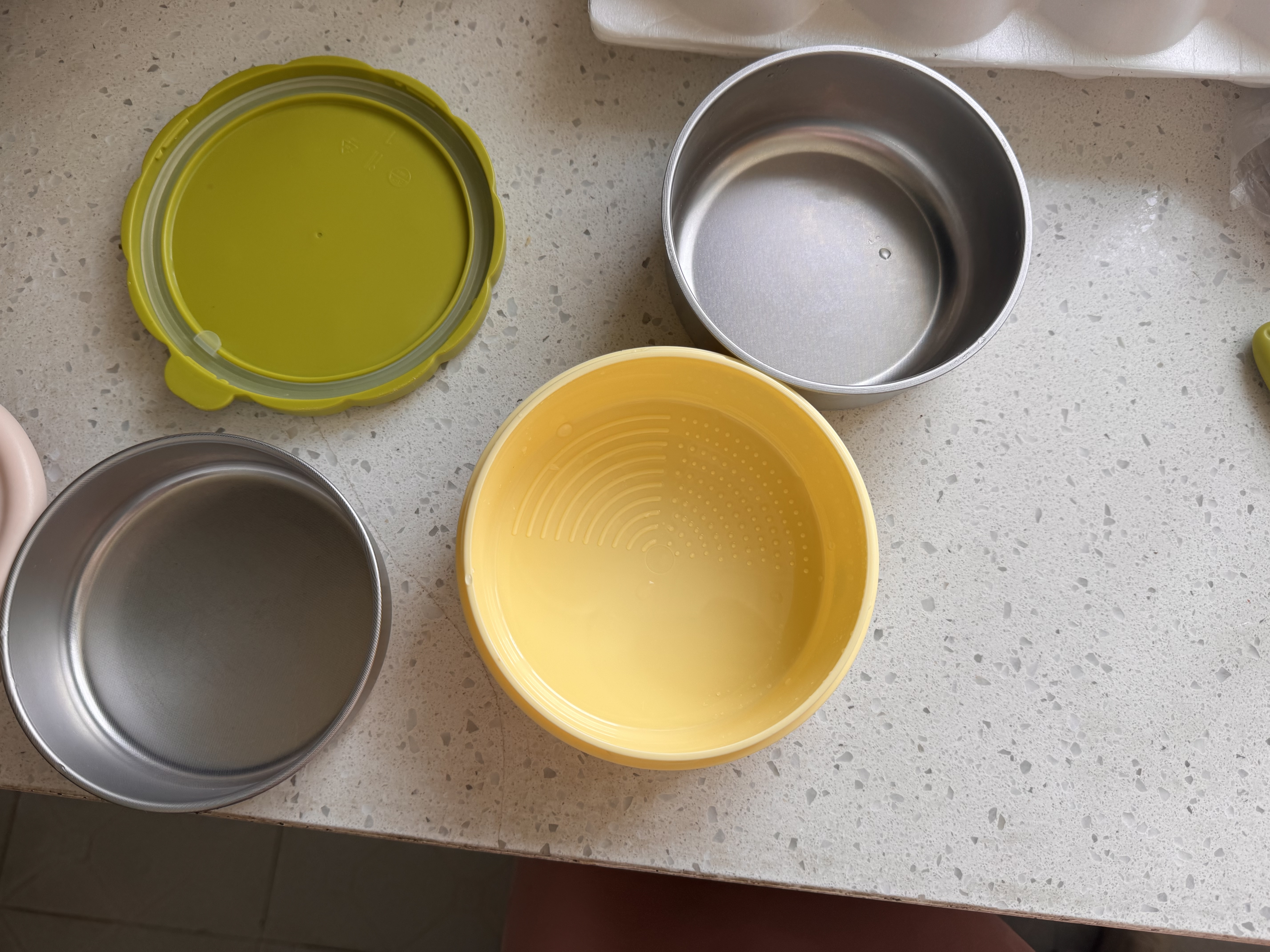 babycare宝宝外出便携辅食碗儿童餐具多功能旅行碗叉勺保温杯卡通套装 青 实拍图