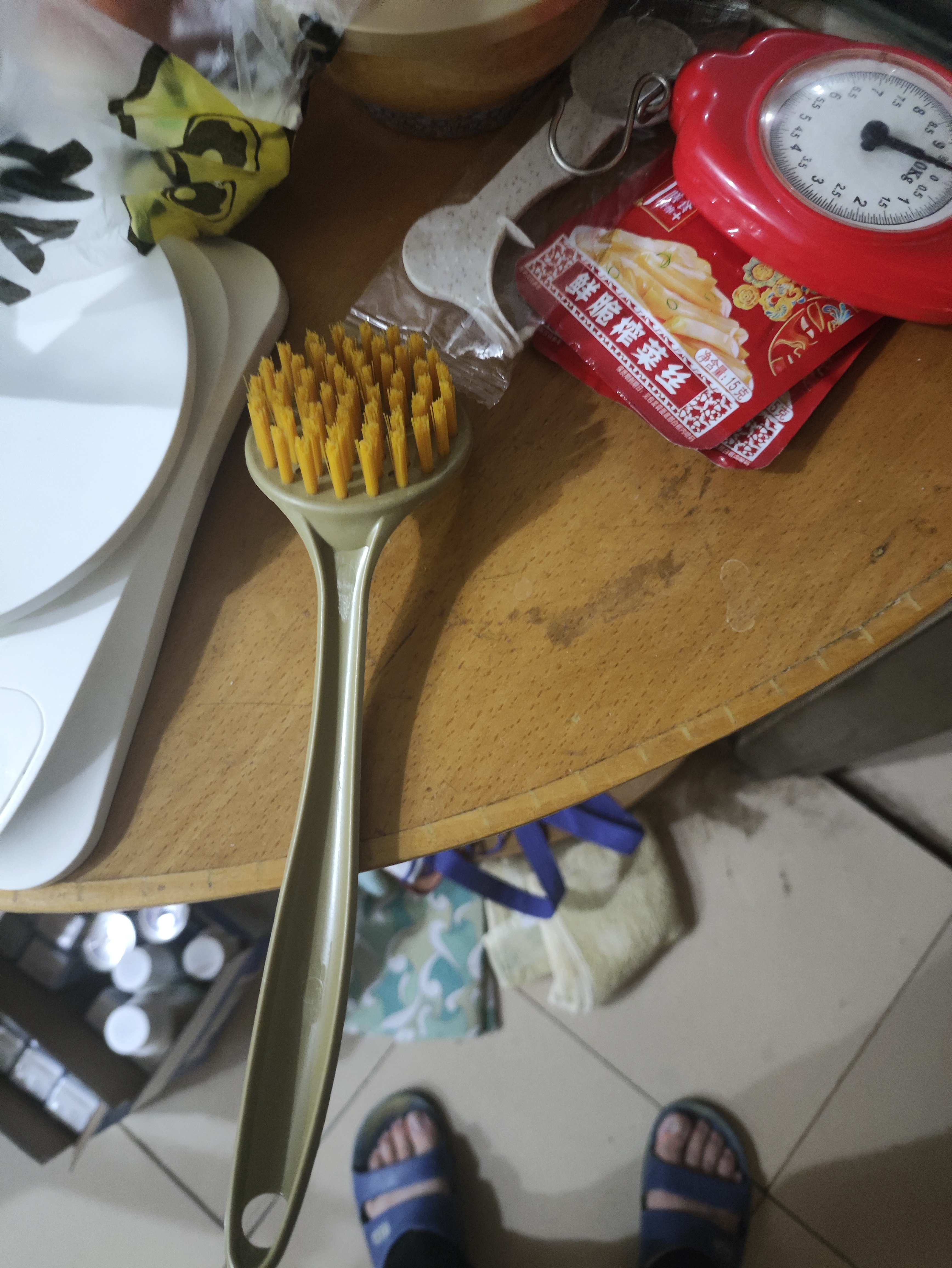 户外烧烤小麦秸秆长柄锅刷不沾油去污清洁刷可挂式灶台瓷砖洗锅刷 3个 实拍图