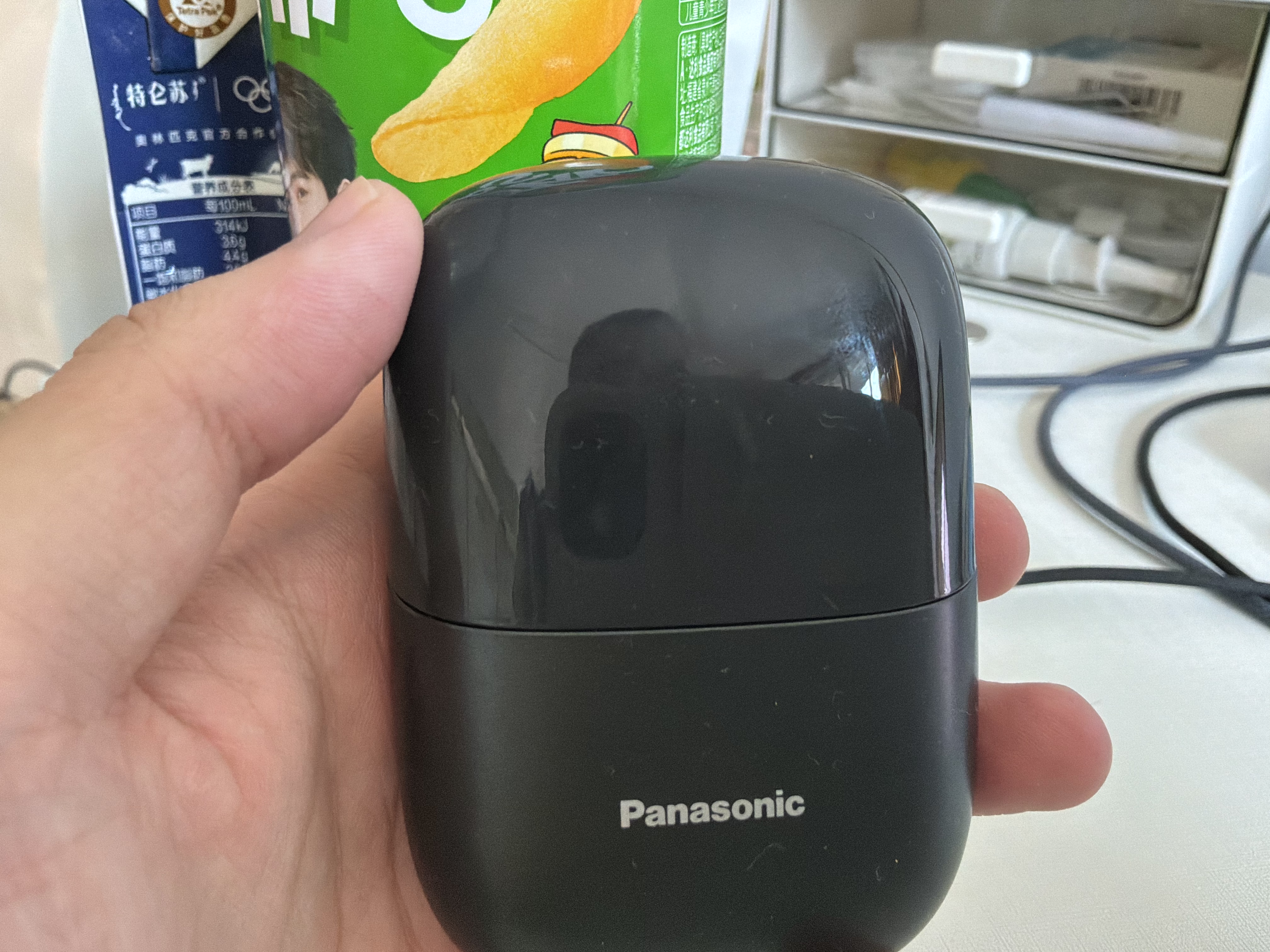 松下（Panasonic）剃须刀电动刮胡刀自营小方盒mini便携款往复式男生日礼物礼盒送男朋友父亲cm20黑 实拍图