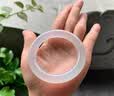 周六福（ZLF）白月光玉髓手镯荔枝冻女士宽条白透新中式平安镯 56mm 实拍图