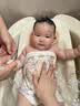 日康（rikang） 浴盆 婴儿洗澡盆婴儿浴盆 加大加厚带浴床适用0-6岁 米色 3626 实拍图