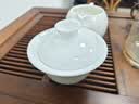 京东京造 茶杯盖碗  360°旋转可悬停功夫泡茶盖碗茶具羊脂玉瓷薄胎150ml 实拍图