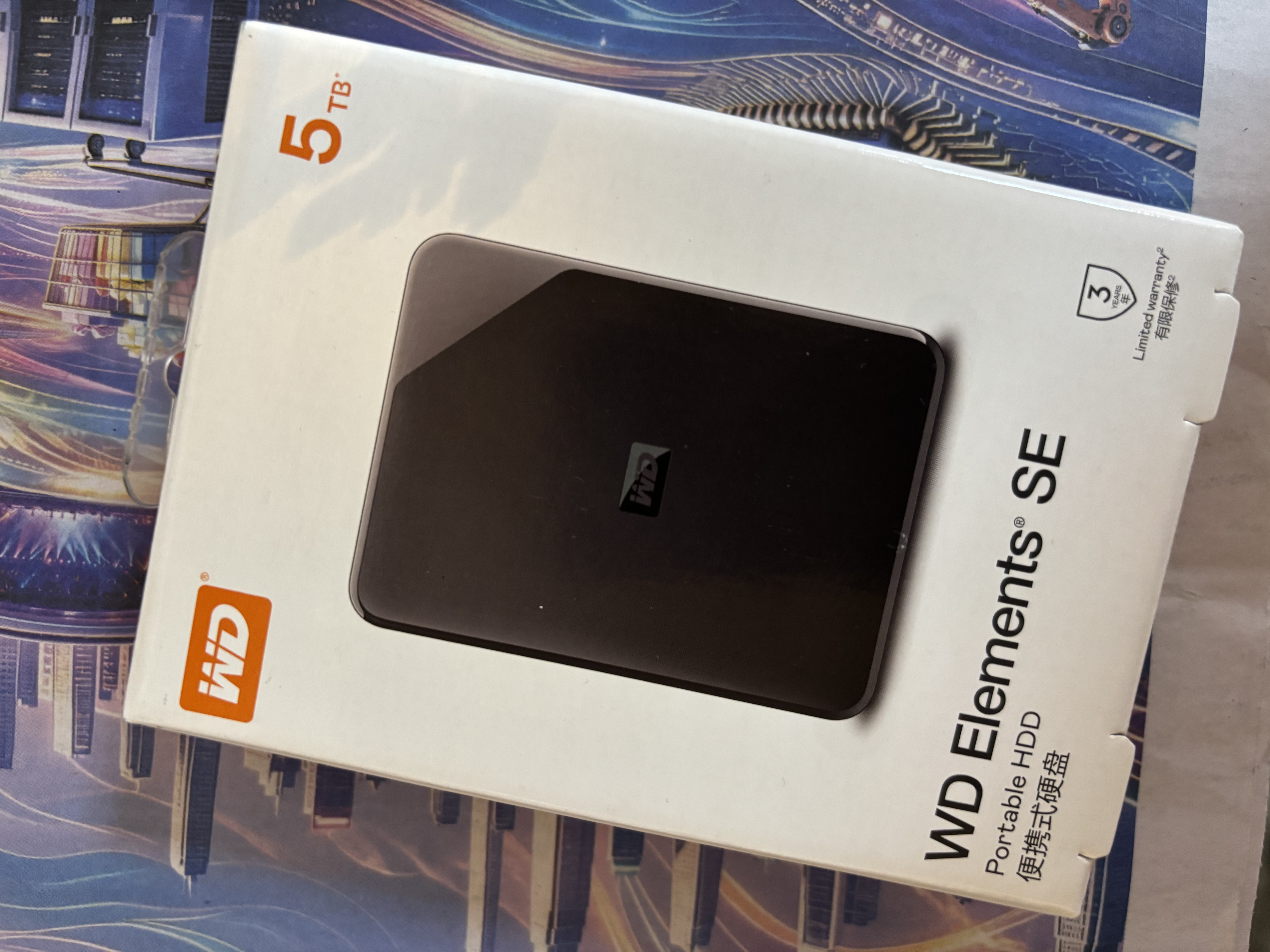 西部数据（WD）移动硬盘5TB USB3.0 SE系列 2.5英寸 机械硬盘 笔记本电脑外接 外置存储办公 大容量家庭存储 实拍图