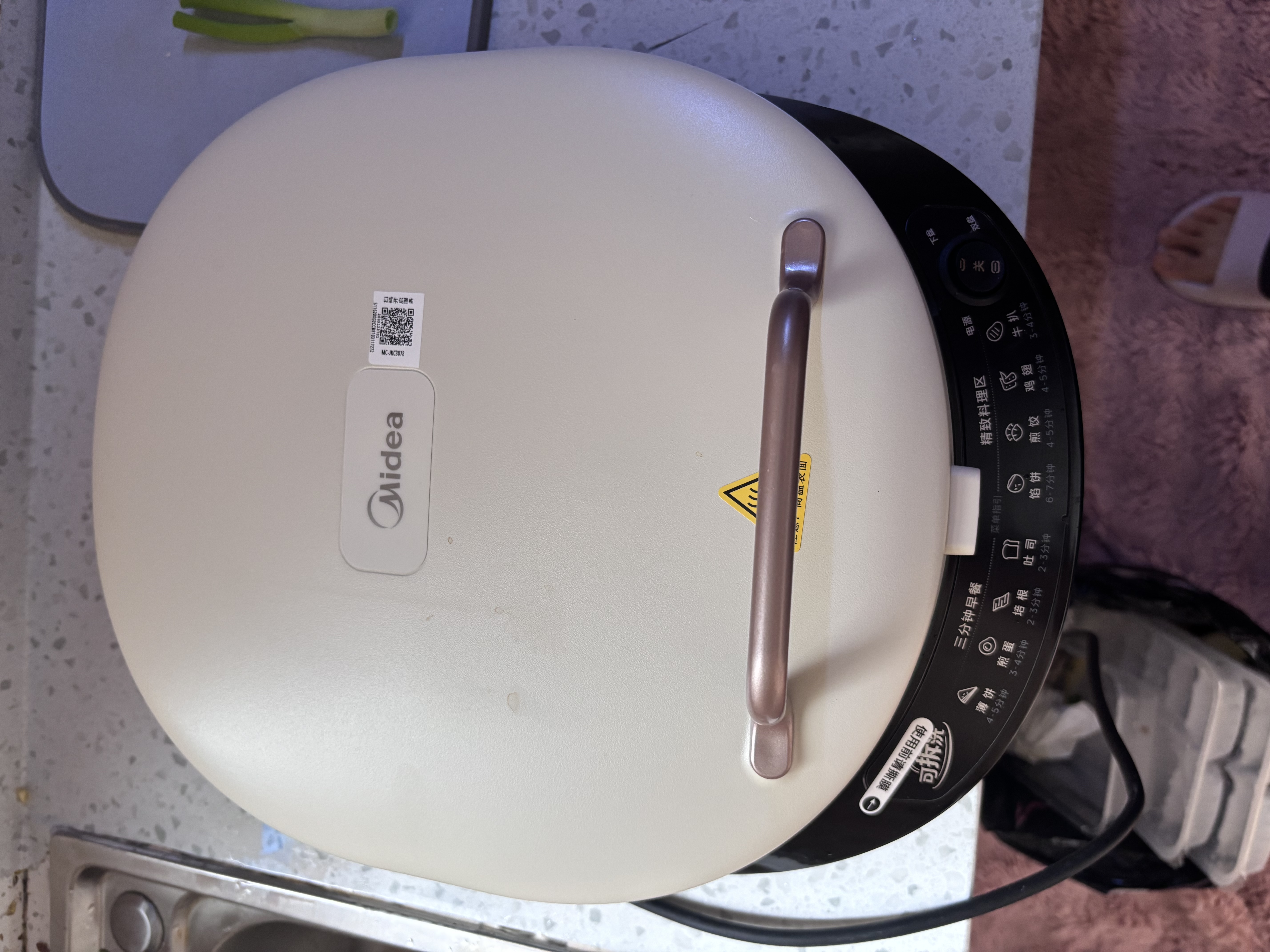 美的（Midea）电饼铛家庭用双面加热上下盘可拆洗煎饼铛煎烤机烙饼锅早餐机加深烤盘大火力大尺寸电饼档JKC3078 实拍图