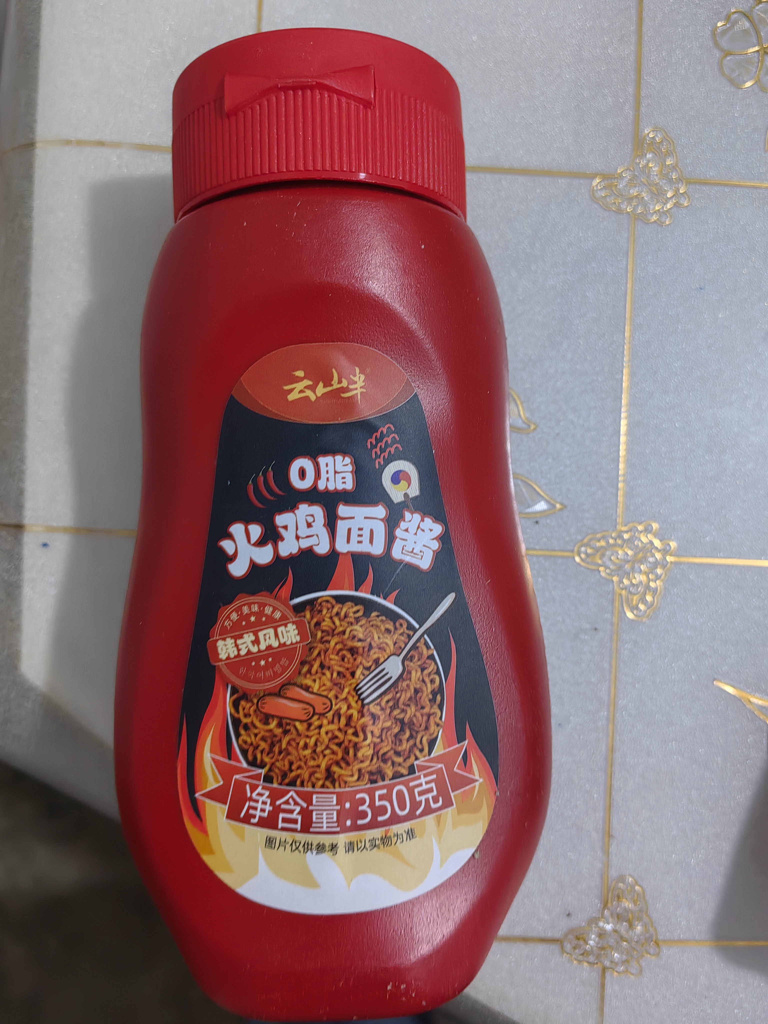 云山半0脂火鸡面酱350g低脂肪超辣韩式拌面拌饭下饭酱可蘸可拌 实拍图