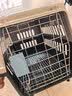 宠物航空箱猫咪空运包猫笼猫包狗狗托运便携车载猫箱子 灰色大号【48*32*30cm】 航空箱 实拍图