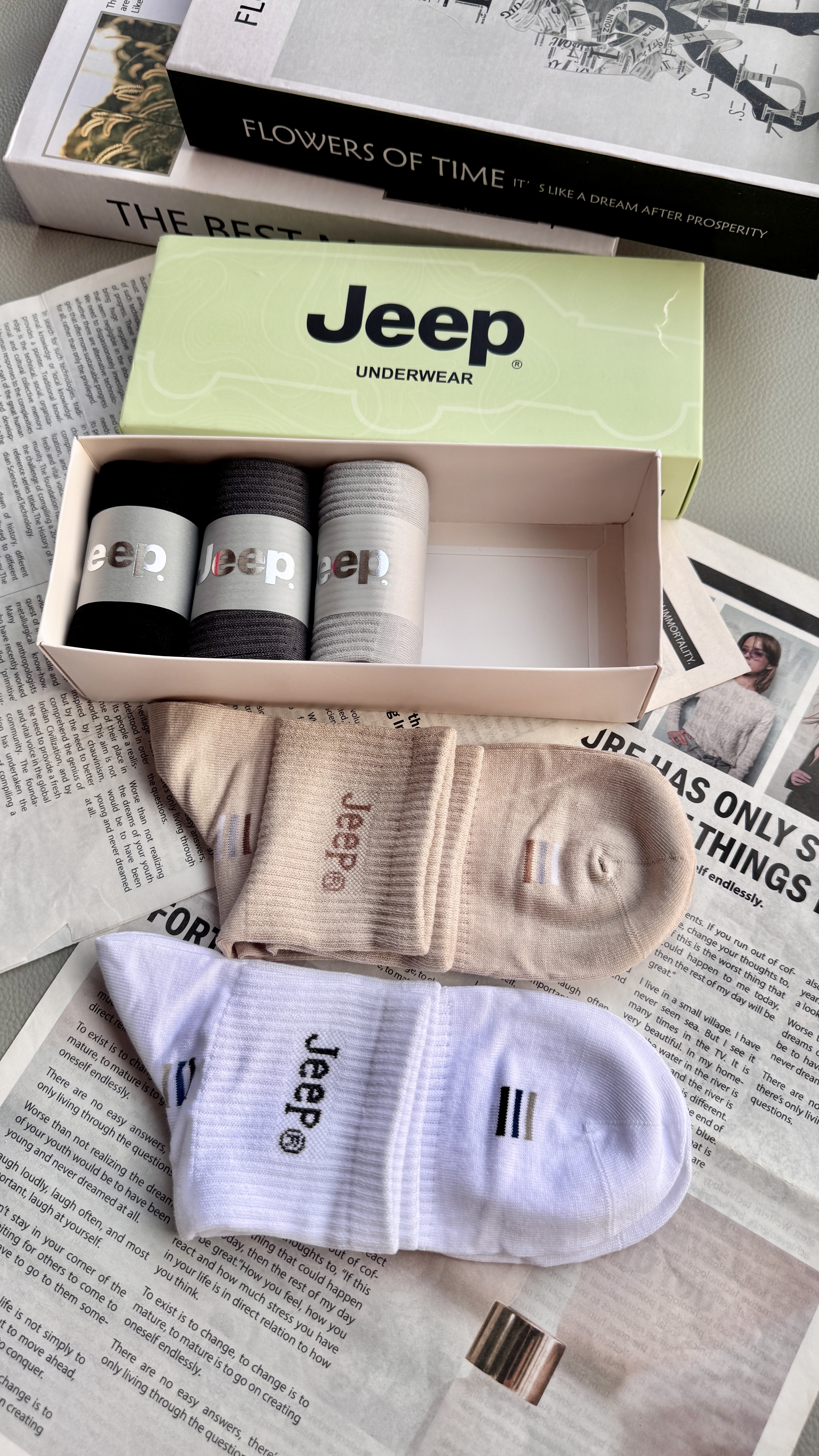 JEEP袜子男秋冬【100%纯棉+10A抗菌】防臭2026新款爆款运动全棉休闲袜 实拍图