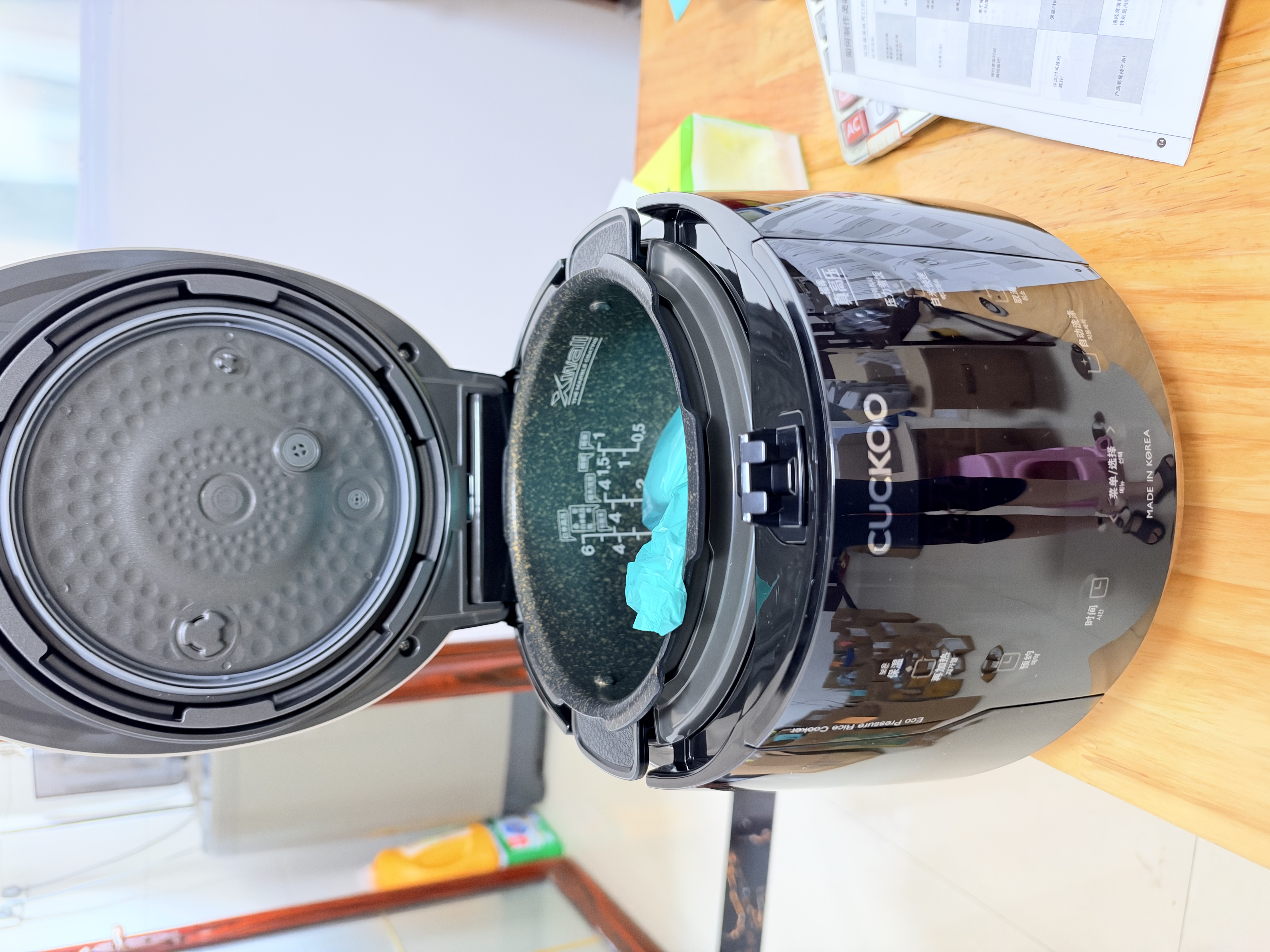 福库（CUCKOO）家用多功能电压力锅韩国进口不粘内胆高压力煮饭煲锅3升1-3人份CRP-PK0680FG 实拍图