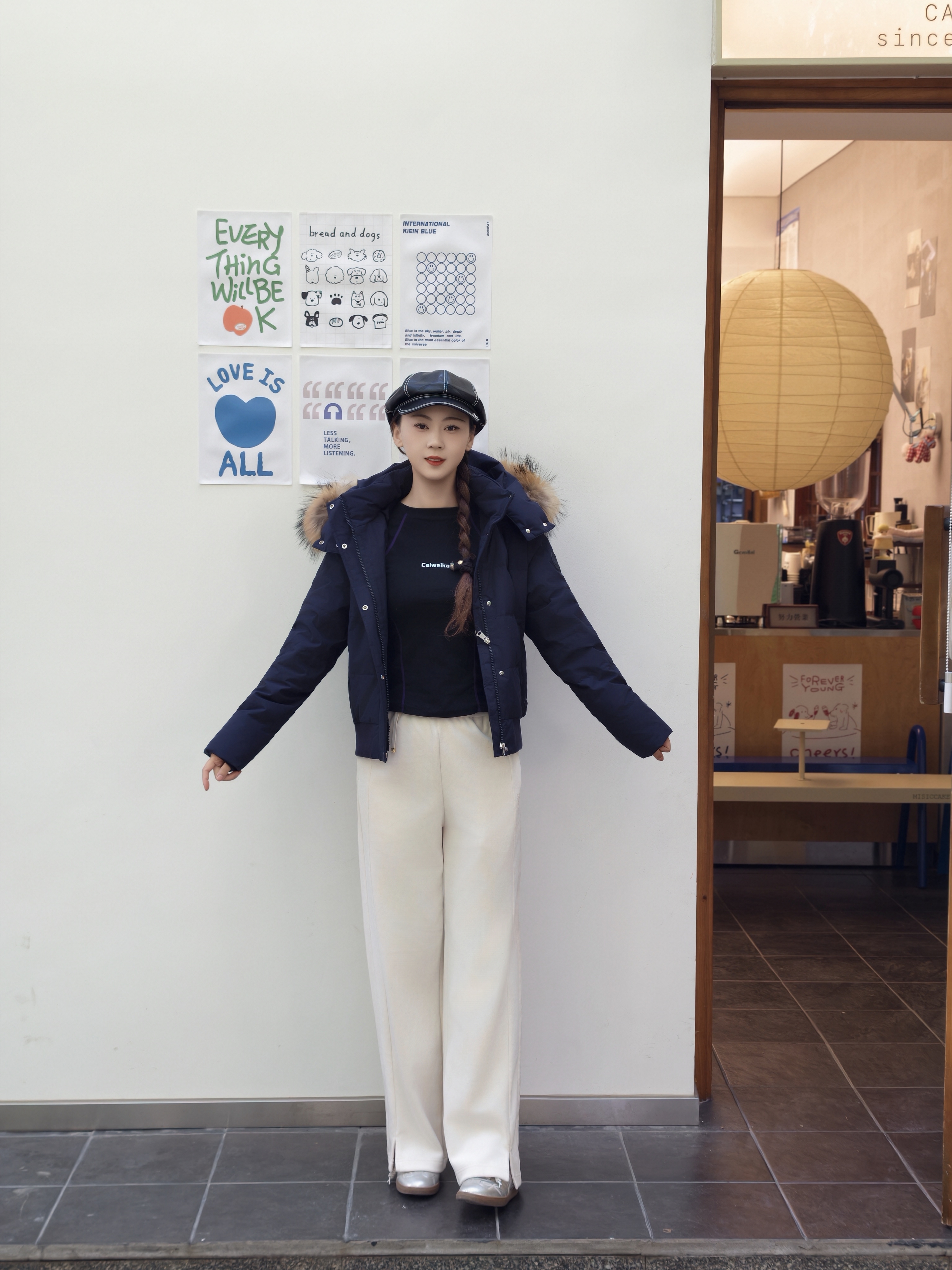 波司登【谷爱凌同款】26年冬休闲女款毛领脱卸帽短款羽绒服B260245362 实拍图