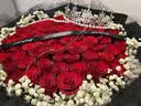 幽客玉品鲜花速递红玫瑰花束表白送女友老婆生日礼物全国同城配送 99朵红玫瑰花束—黑纱款 实拍图