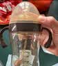 贝因美大容量宝宝婴儿断奶奶瓶PPSU一周岁以上12月+双手柄带吸管300ml 实拍图