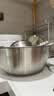MUJI不锈钢盆 餐具 家用和面盆洗菜盆沙拉拌菜 银色XL 直径28*高11.5cm 实拍图