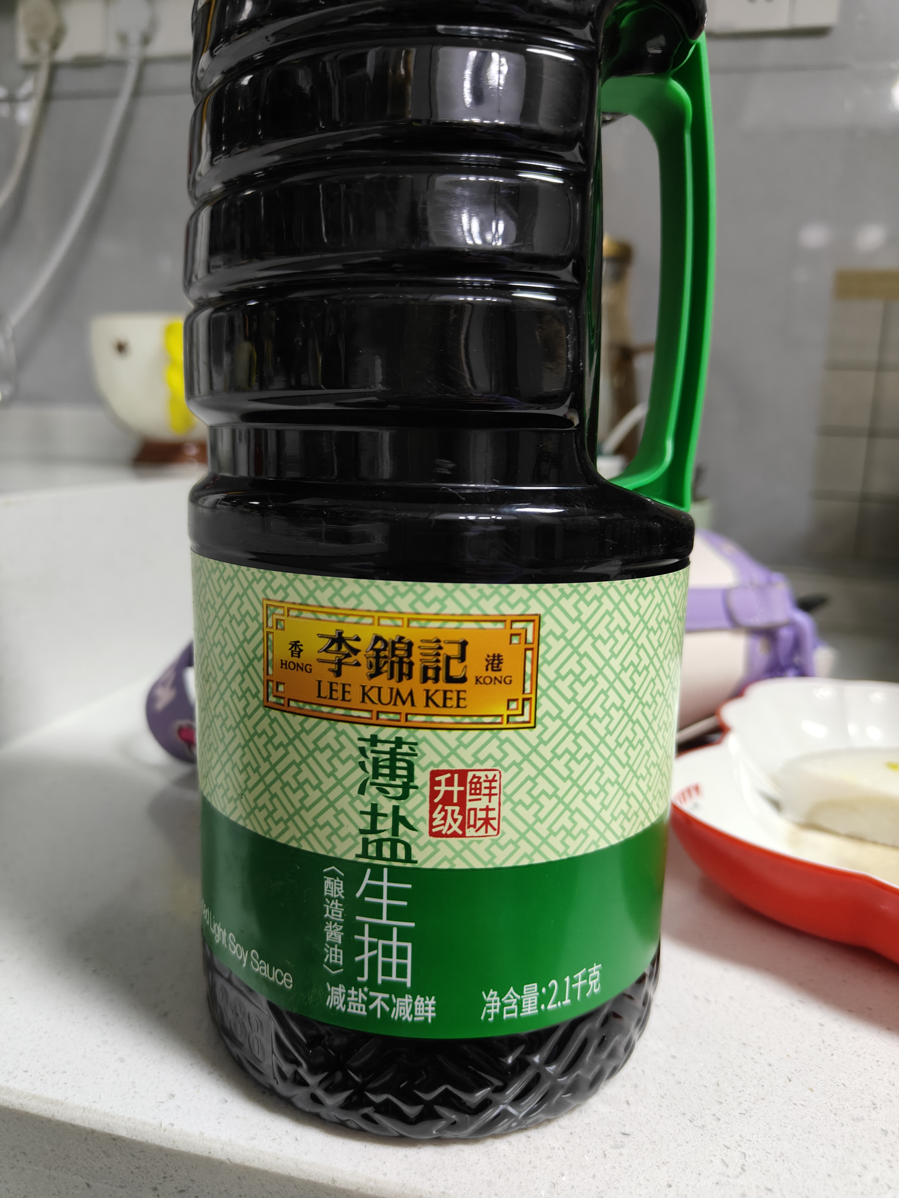 李锦记薄盐系列  薄盐生抽 2.1kg【减盐25%* 一级】健康控盐味鲜酱油 实拍图