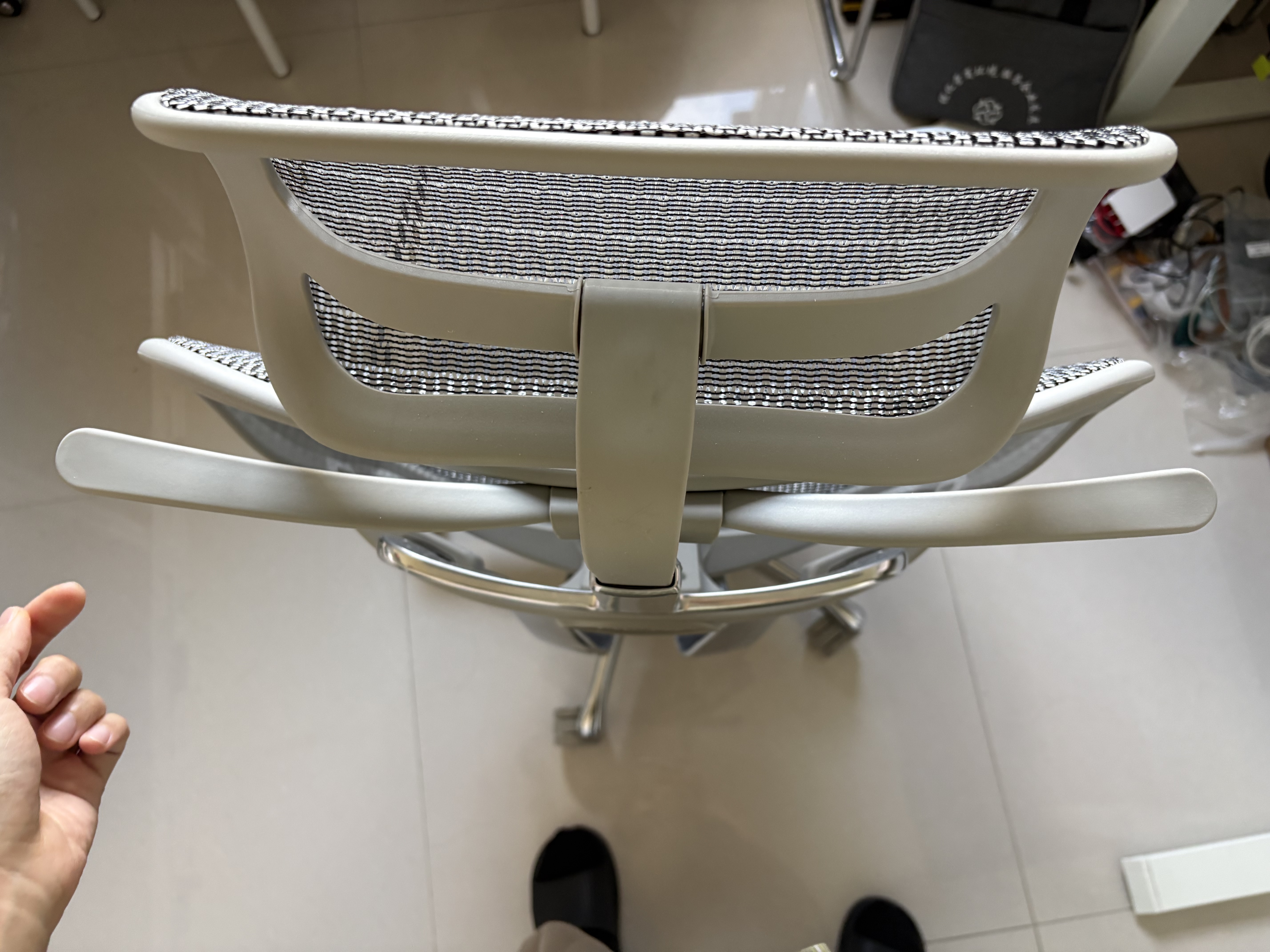 Ergonor保友金豪B雄鹰/悦动 人体工学椅 电脑椅电竞椅办公椅子可躺座椅 银白网+躺舒宝 实拍图