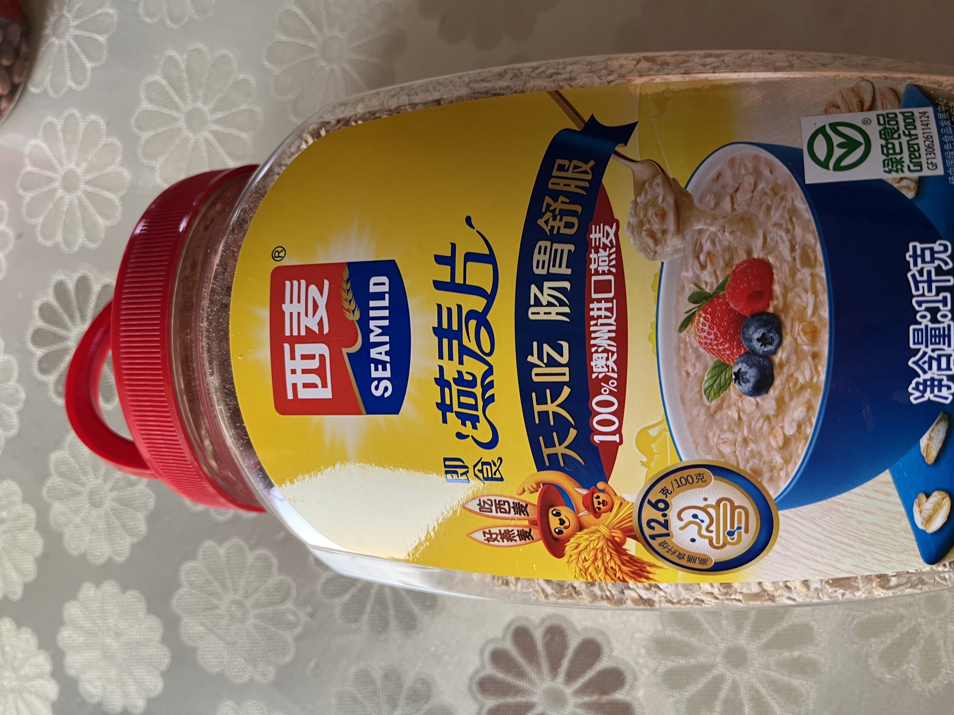 西麦即食燕麦片1000g桶营养早餐代餐谷物高蛋白质无额外添加蔗糖 实拍图