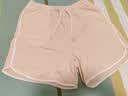 全棉时代（PurCotton）全棉时代门店女士凉感*水光棉家居短裤家居服裙 超凡粉橘 XL 实拍图