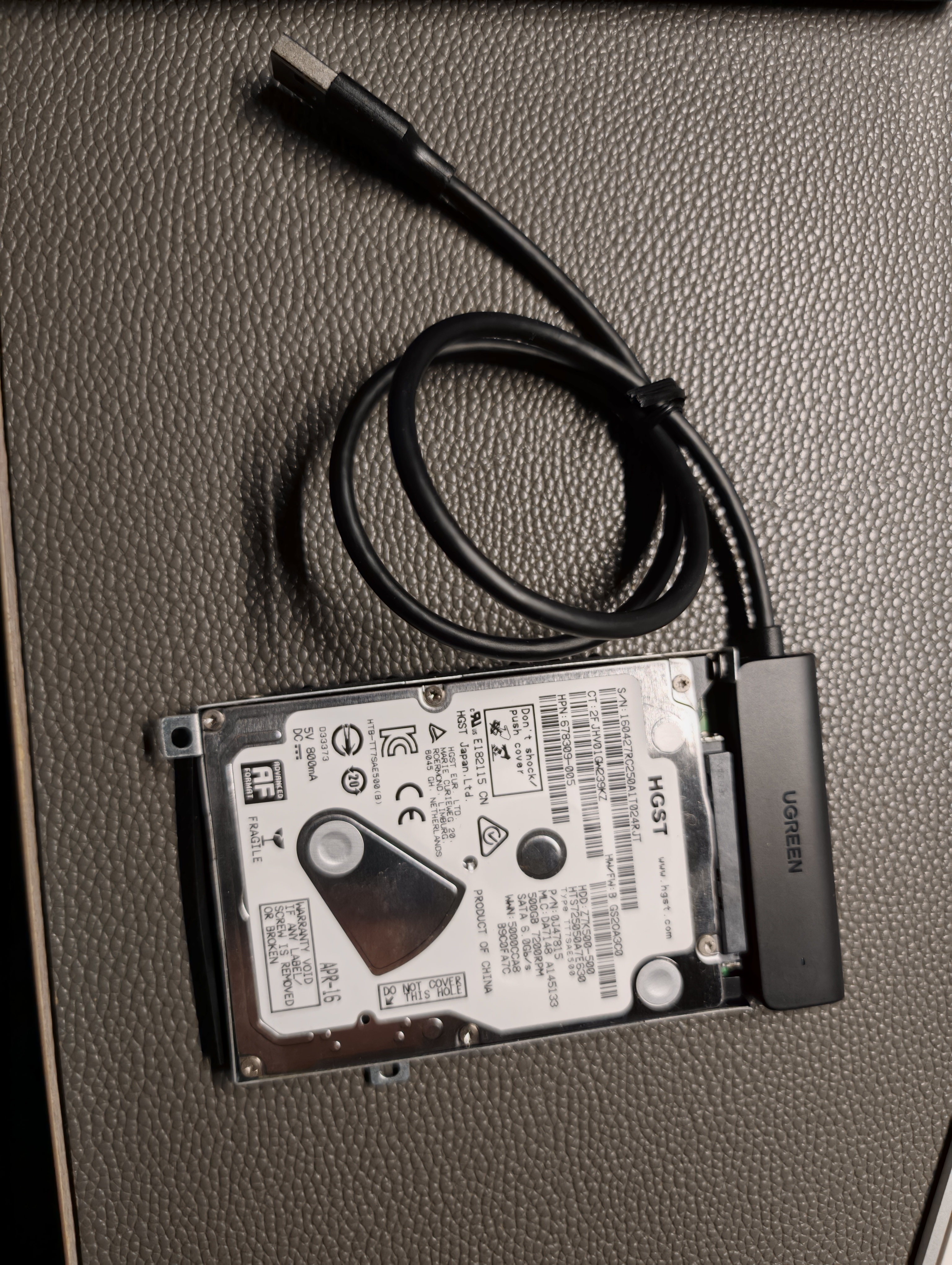绿联USB转SATA转换器 USB3.0转SATA硬盘转接线 2.5英寸硬盘数据连接线适用笔记本电脑易驱线 实拍图