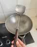 双枪（Suncha）316L不锈钢锅铲【0重金属实心加粗】加厚胡桃木手柄铁锅炒菜铲子 实拍图