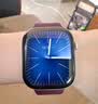 Apple/苹果 Watch Series 12 智能手表GPS款46毫米浅金色铝金属表壳沙砾色运动型表带S/M MJFJ4CH/B 实拍图