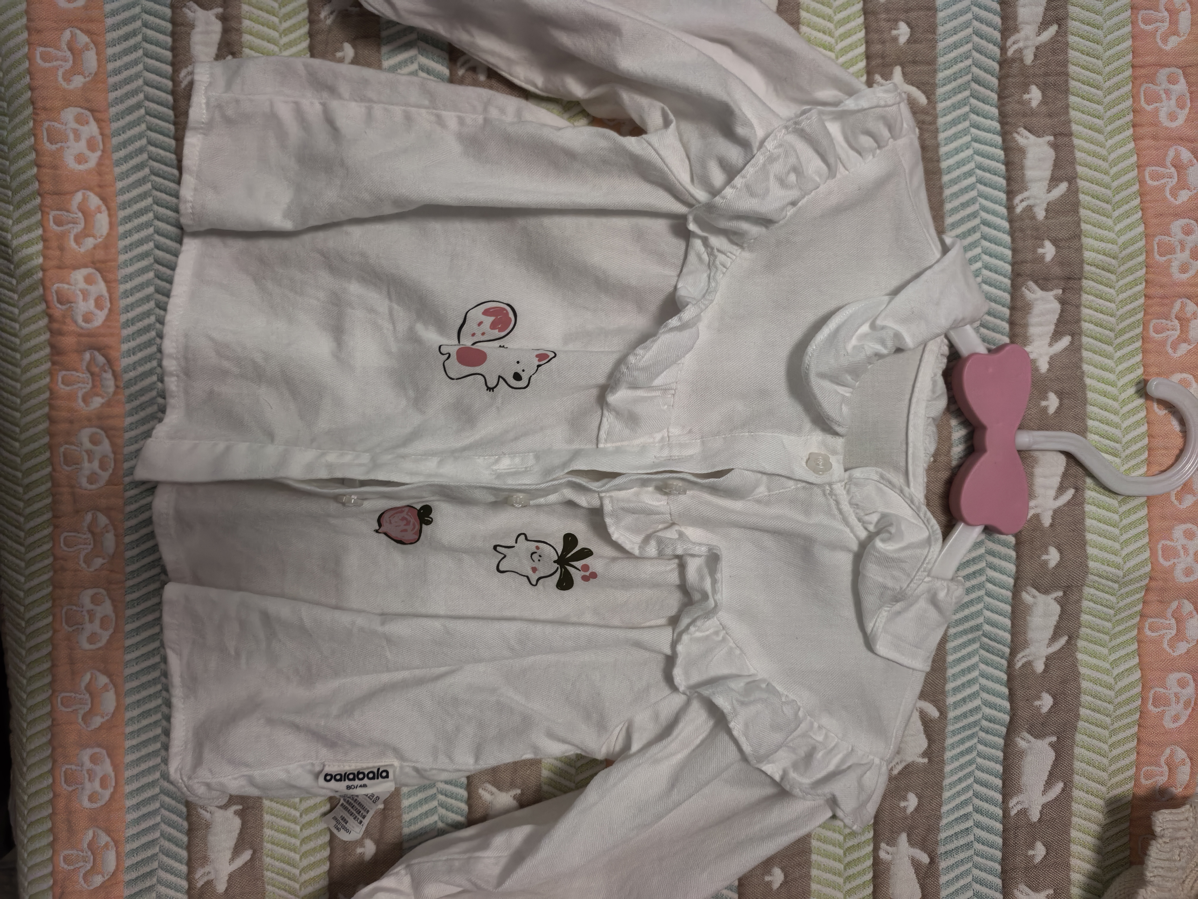 巴拉巴拉童装宝宝长袖衬衫印花上衣女童秋装甜美时尚209325102001 实拍图