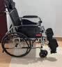 鱼跃（yuwell）手动轮椅车护理轻便折叠带便盆餐板老人专用骨科腿优质皮革H008B 实拍图