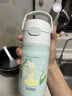 膳魔师（THERMOS）儿童保温杯316l不锈钢水杯宝宝喝水杯子吸管杯350ml带杯套TCKL 实拍图