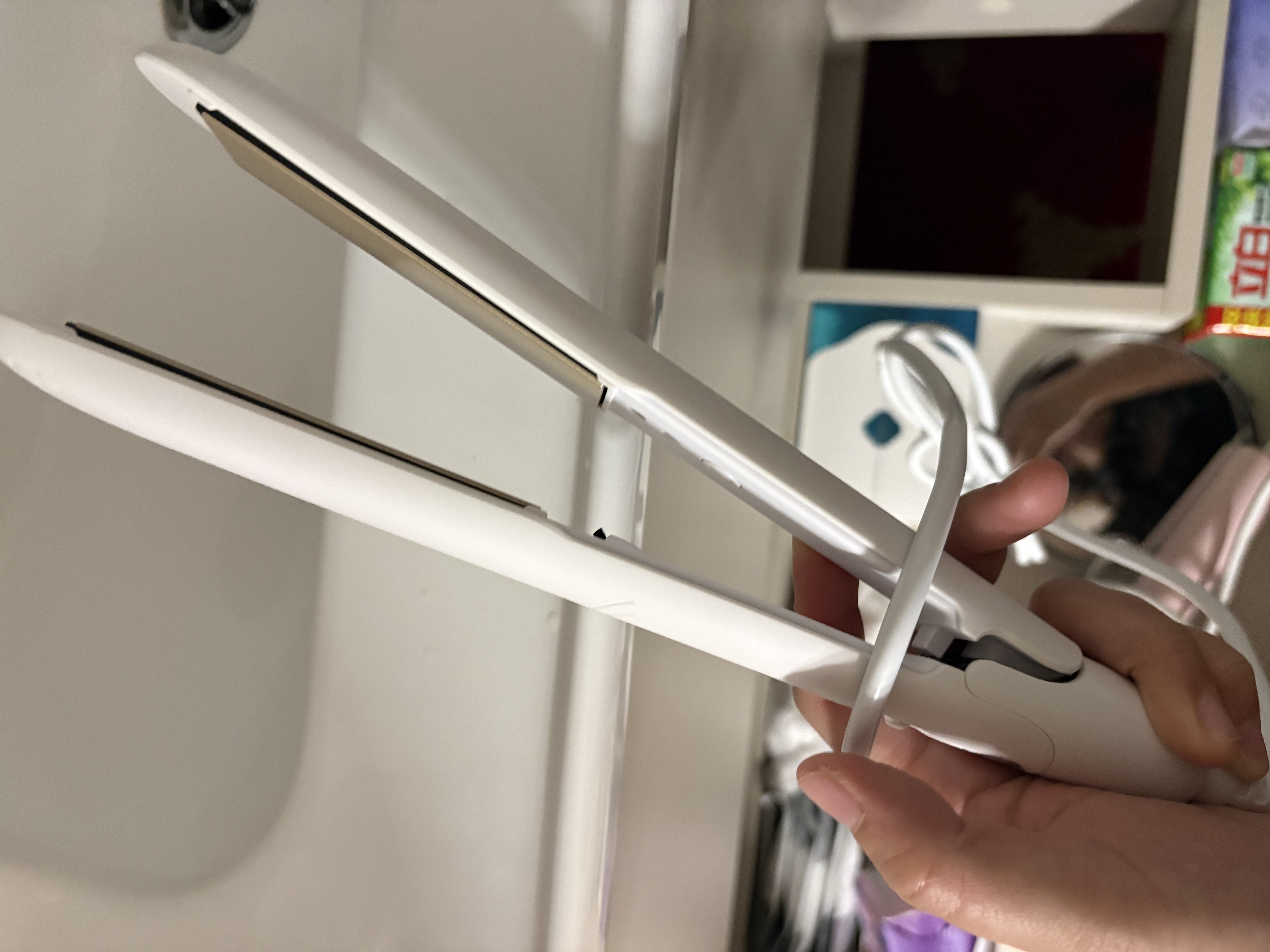 奥克斯（AUX）卷发棒直板夹直卷两用直发夹板 卷发神器负离子电夹板烫发夹刘海熨板男士短发拉直板【出行必备】 实拍图