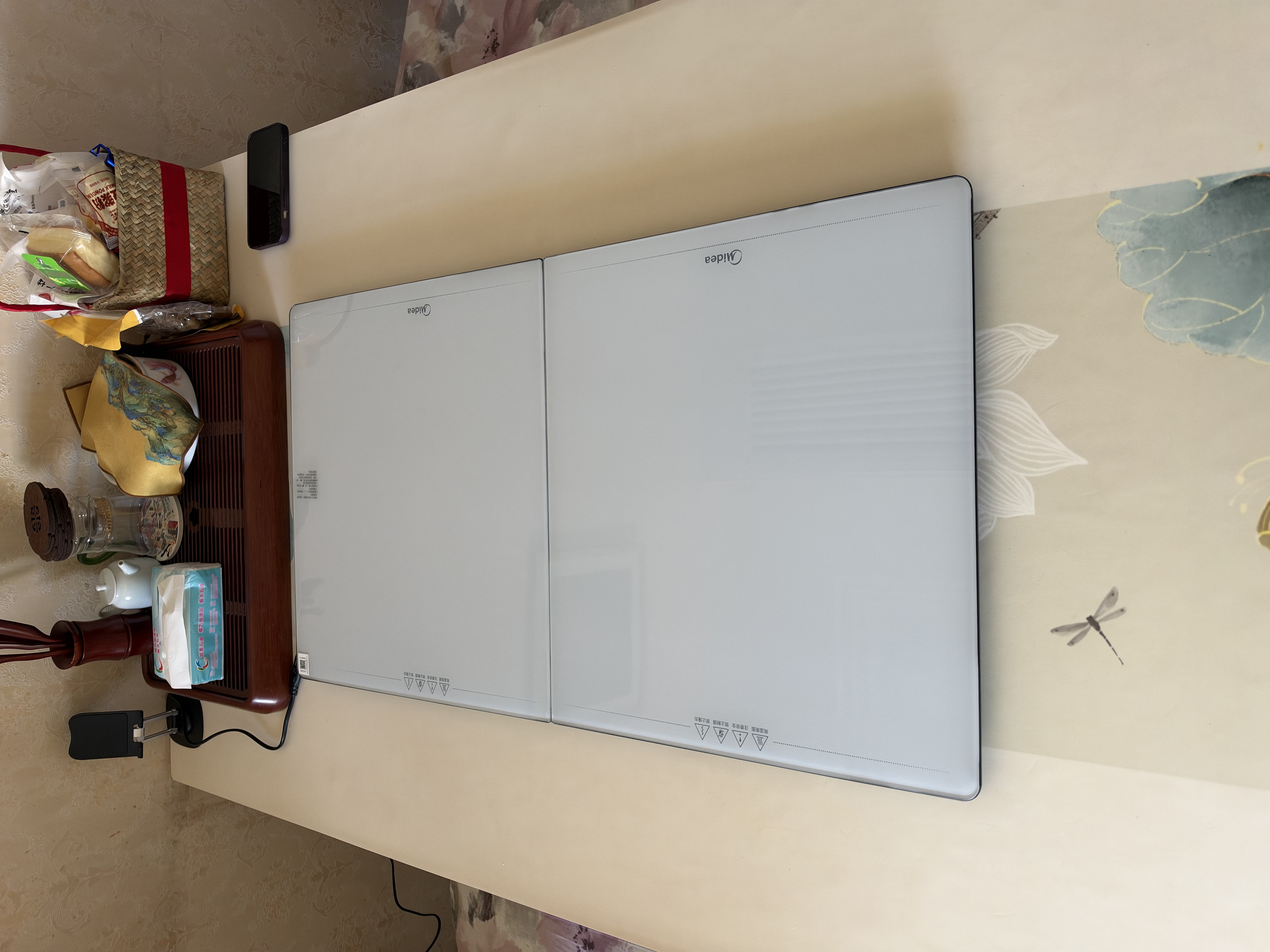 美的（Midea）暖菜板保温板加热板热菜板 冬季餐桌加热桌垫暖菜板新款多功能家用 大尺寸60/80cm可选方形/折叠式 【80cm可折叠】10档8045FZ Pro 实拍图