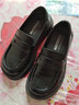 回力小皮鞋女英伦风黑色休闲乐福鞋秋冬季百搭平底舒适一脚蹬工作单鞋 黑色【加绒保暖】 35 实拍图