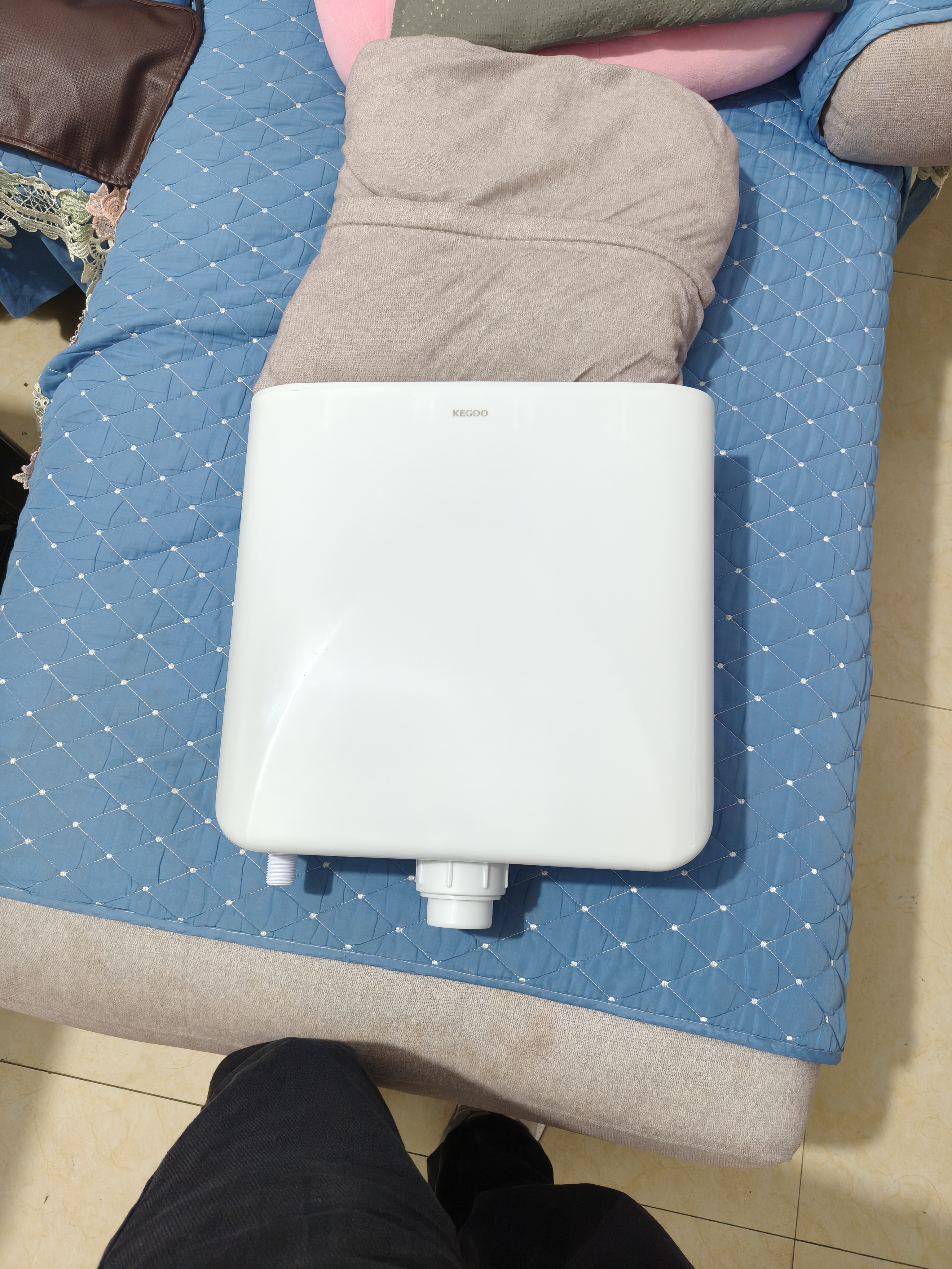 科固（KEGOO）蹲便器水箱冲便器大冲力 卫生间厕所蹲坑蹲厕通用冲水箱K7001 实拍图