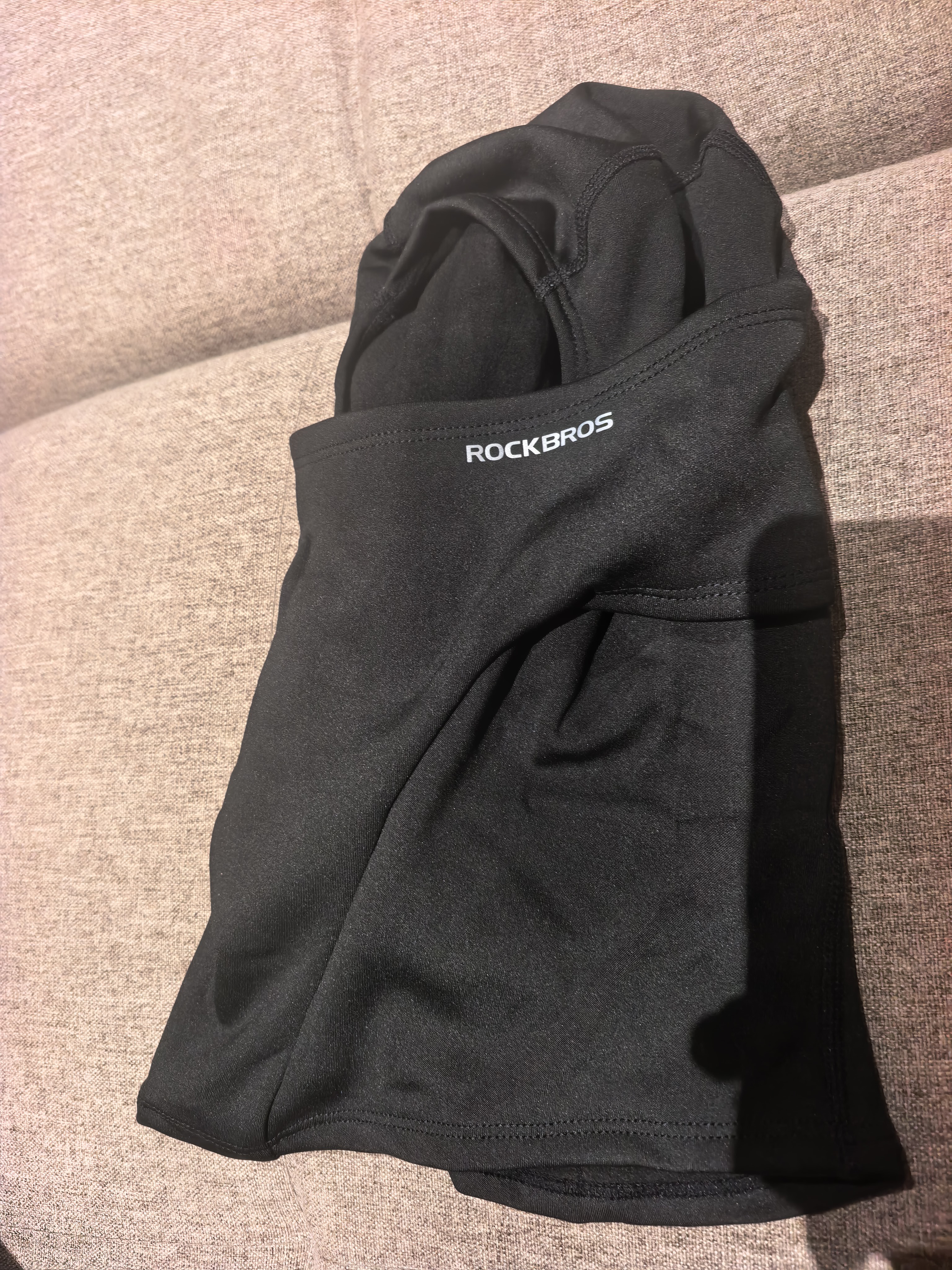 洛克兄弟（ROCKBROS）保暖头套加绒面罩全脸防风骑行摩托电动车骑士手外卖秋冬季搭头盔 秋冬薄抓绒款-骁卫黑 实拍图