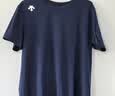 迪桑特（DESCENTE）TRAINING系列男士D-TOUGH亲肤透气圆领运动短袖T恤新品 BW-黑色 (白色LOGO) L (175/96A) 实拍图