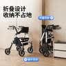 福仕得助行器老人助力行走器手推助行车大轮好推带篮可推可坐舒适靠背 实拍图