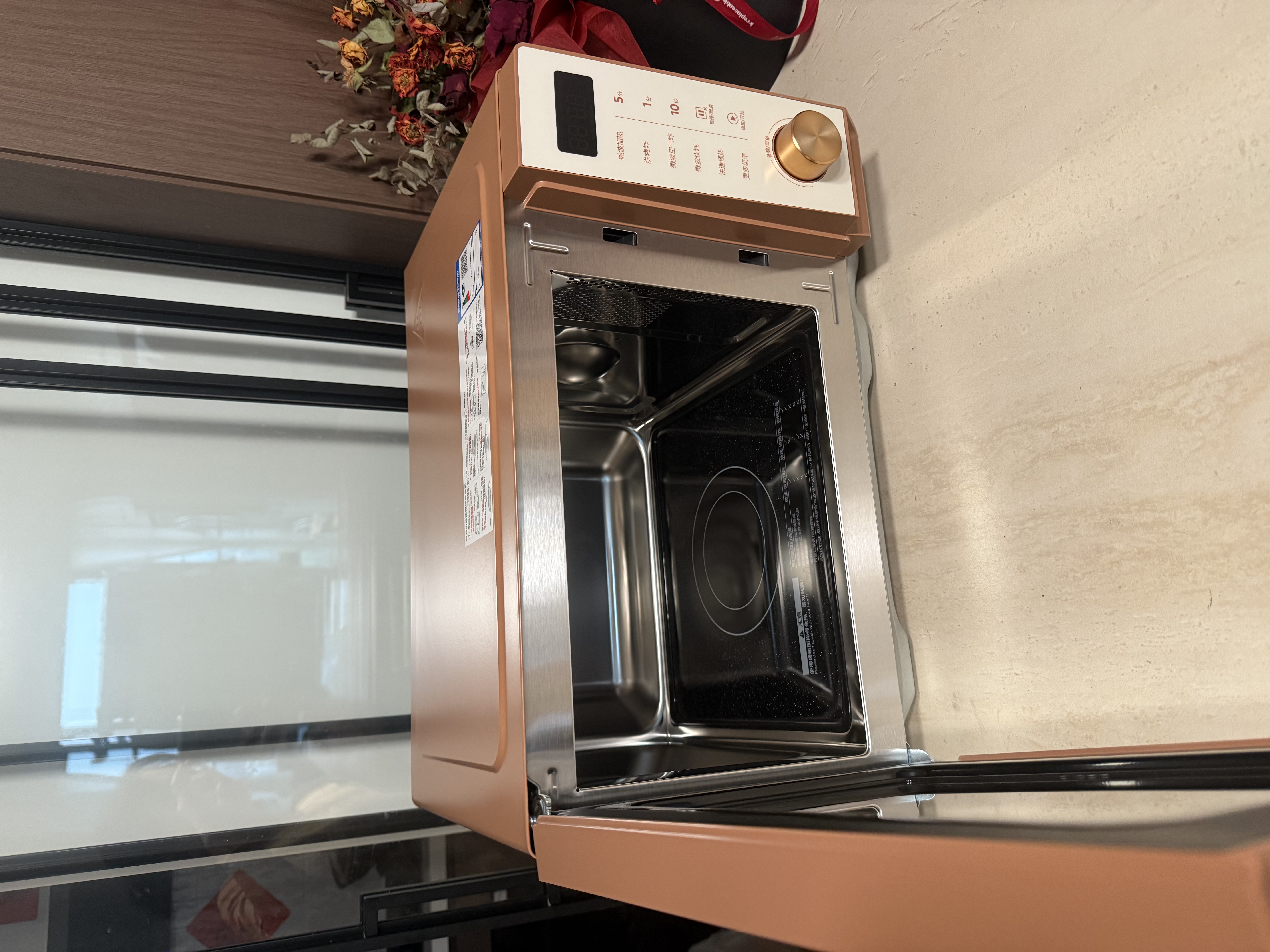 美的（Midea）【重磅新品】2026新款小滋味微烤炸炖一体机家用变频微波炉烤箱空气炸锅不锈钢内胆23L复古F23G4 实拍图