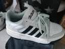 adidas ENTRAP美式校园风运动鞋少年感复古篮球风板鞋阿迪达斯   白色/矾土棕/黑色   39 实拍图