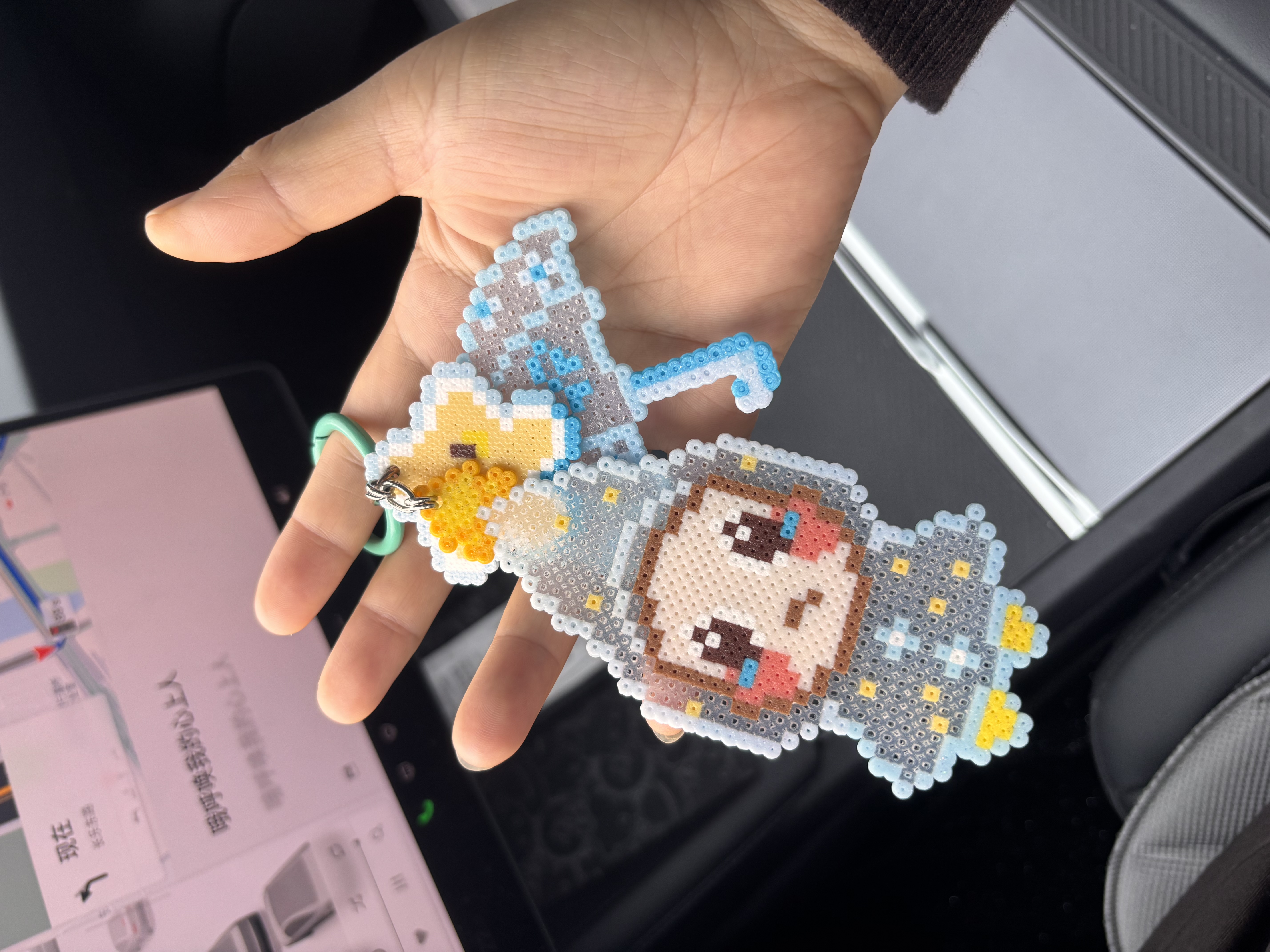 MAILE KID拼豆钥匙扣挂链手工配件五角星蝴蝶结包挂配饰工具包女孩生日礼物 实拍图