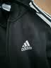 adidas通勤休闲三条纹连帽夹克早秋外套卫衣男装阿迪达斯轻运动   黑色/白   2XL 实拍图