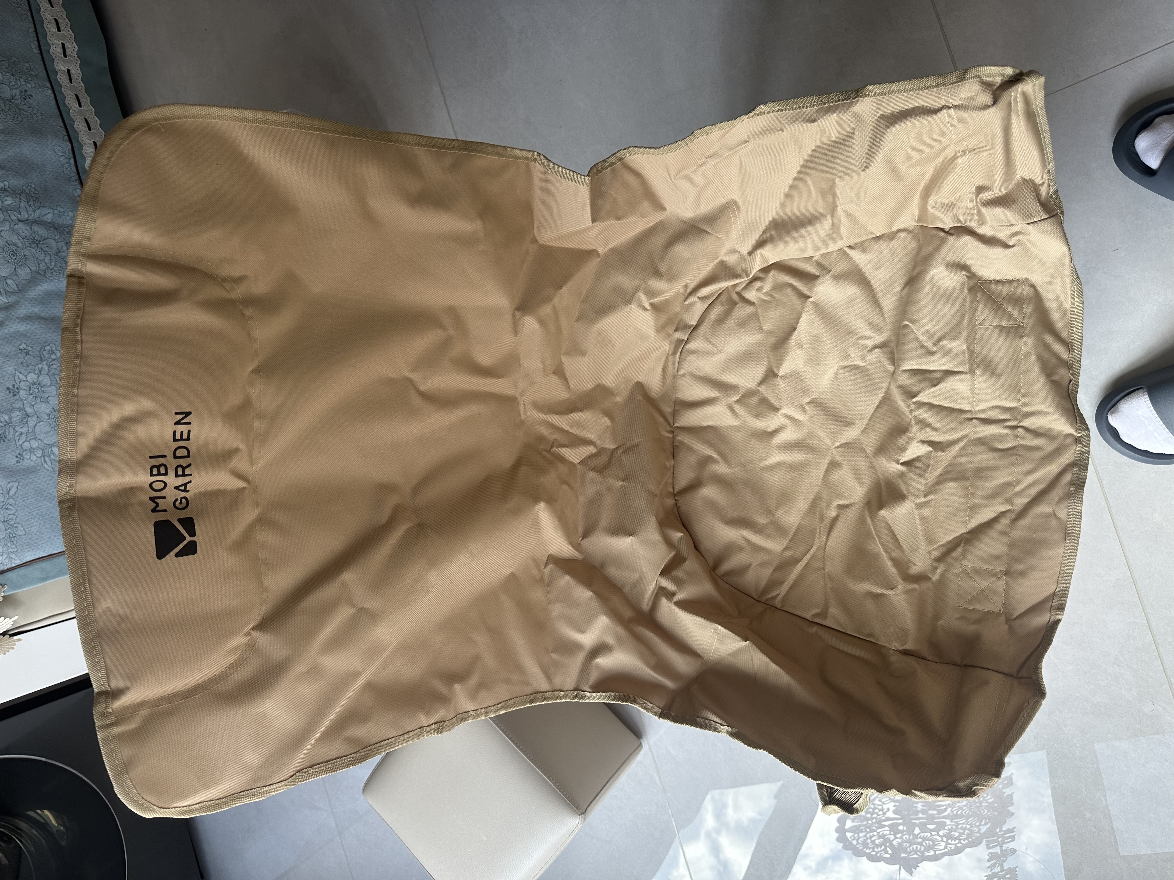 牧高笛（MOBIGARDEN）高背月亮椅可调节 户外露营野餐钓鱼折叠椅 NX25665002 细沙黄 实拍图